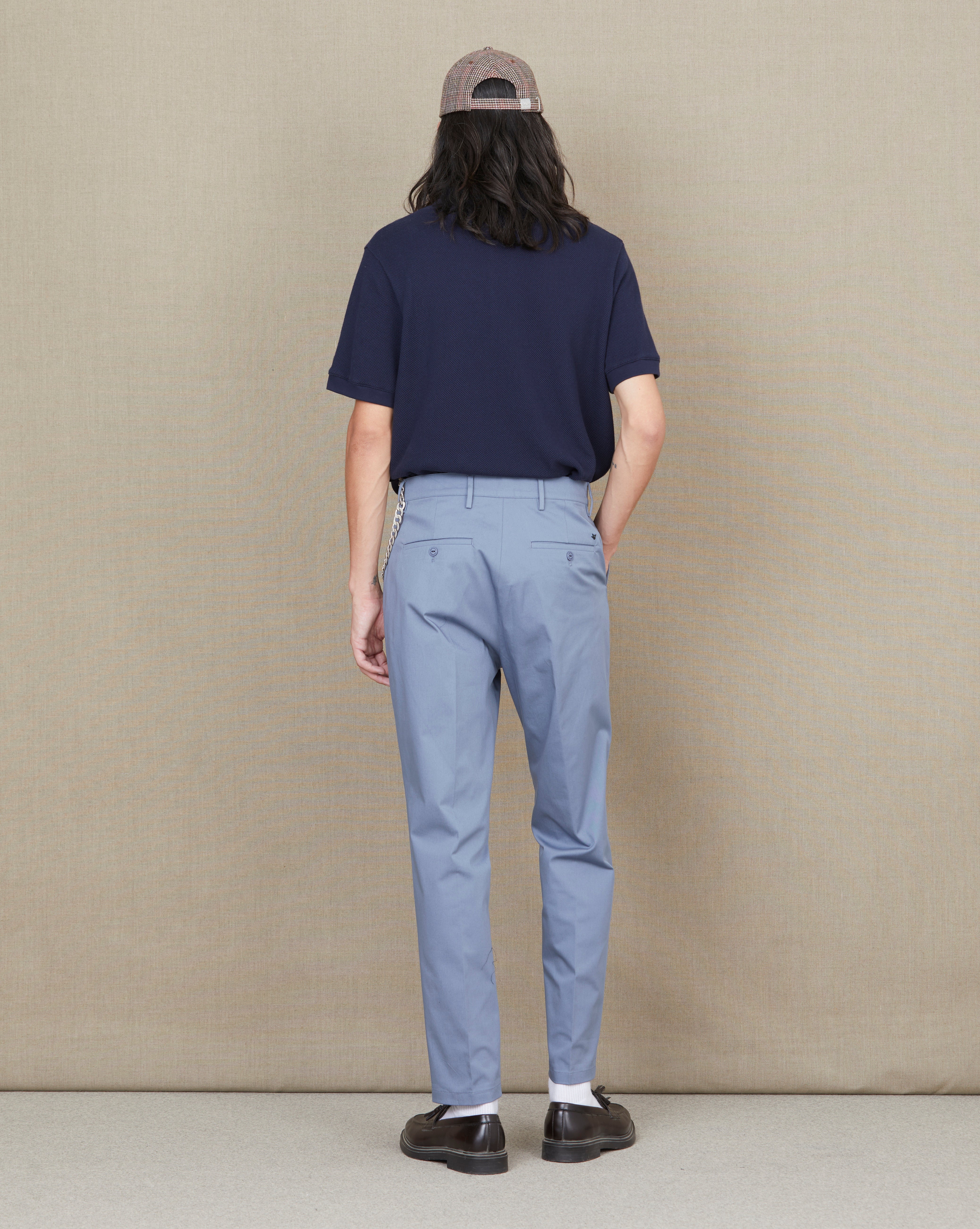 PANTALON PLEAT BLEU