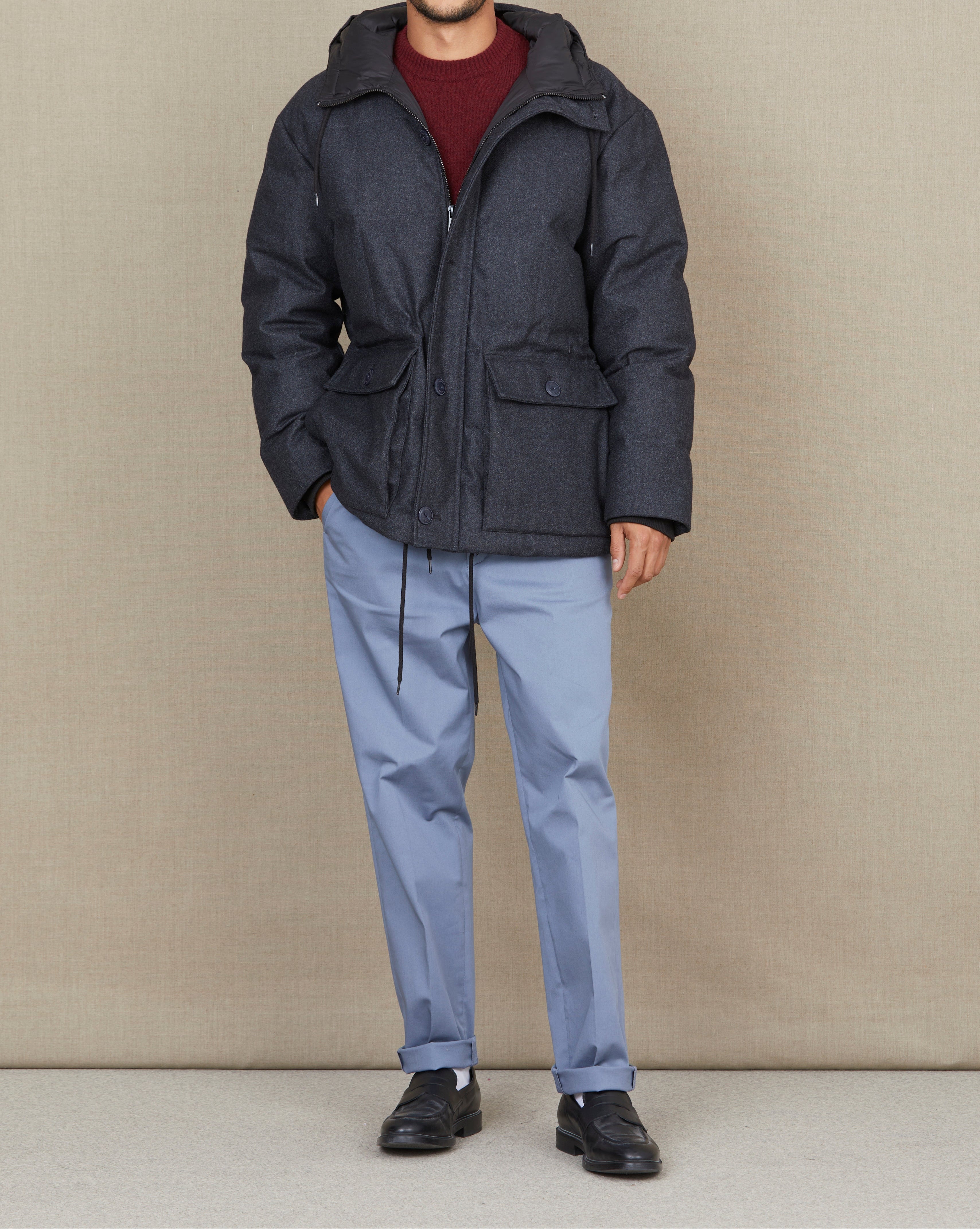 PARKA WINTER WOOL GRIS