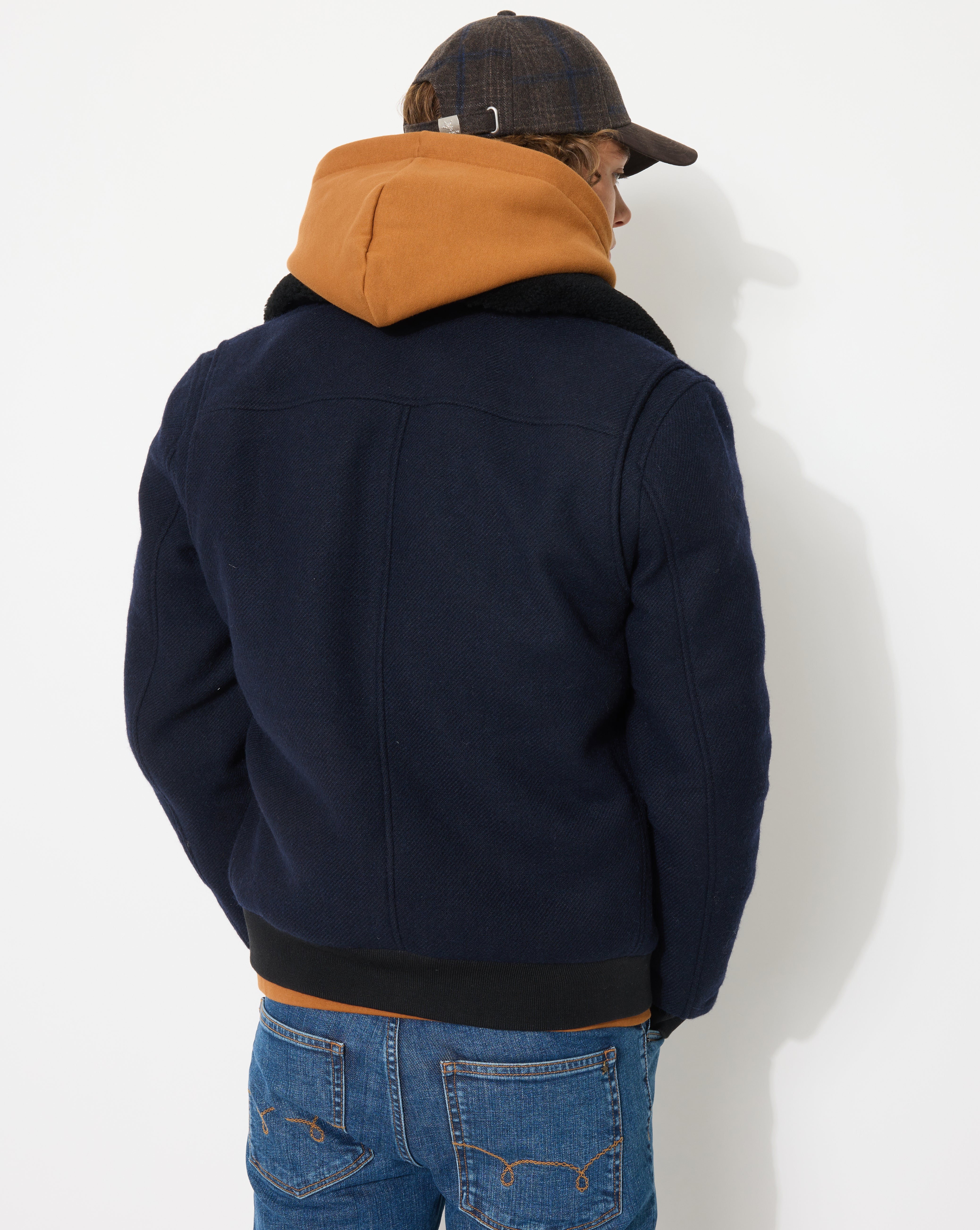 VESTE PILOT WOOL BLEU MARINE