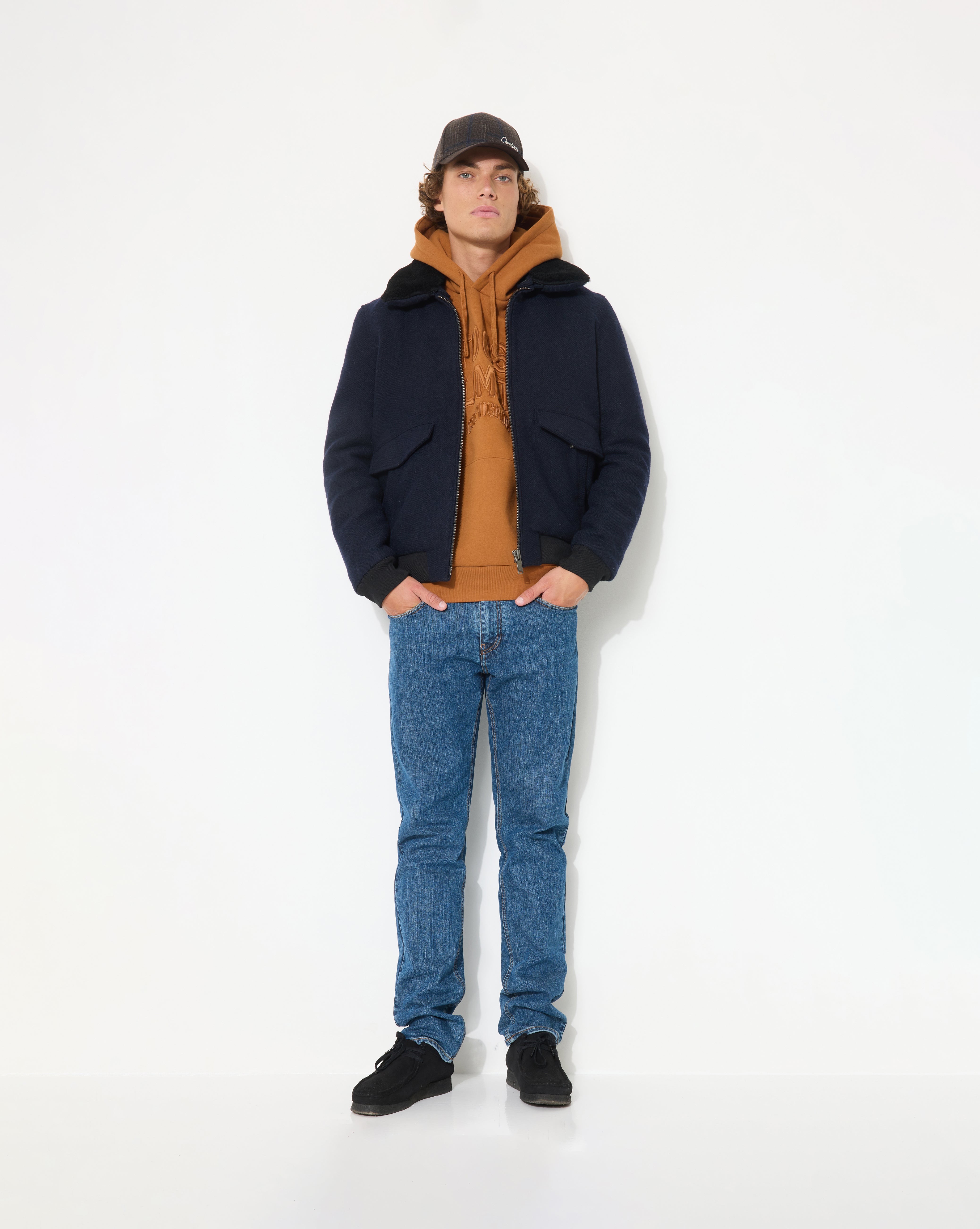 VESTE PILOT WOOL BLEU MARINE