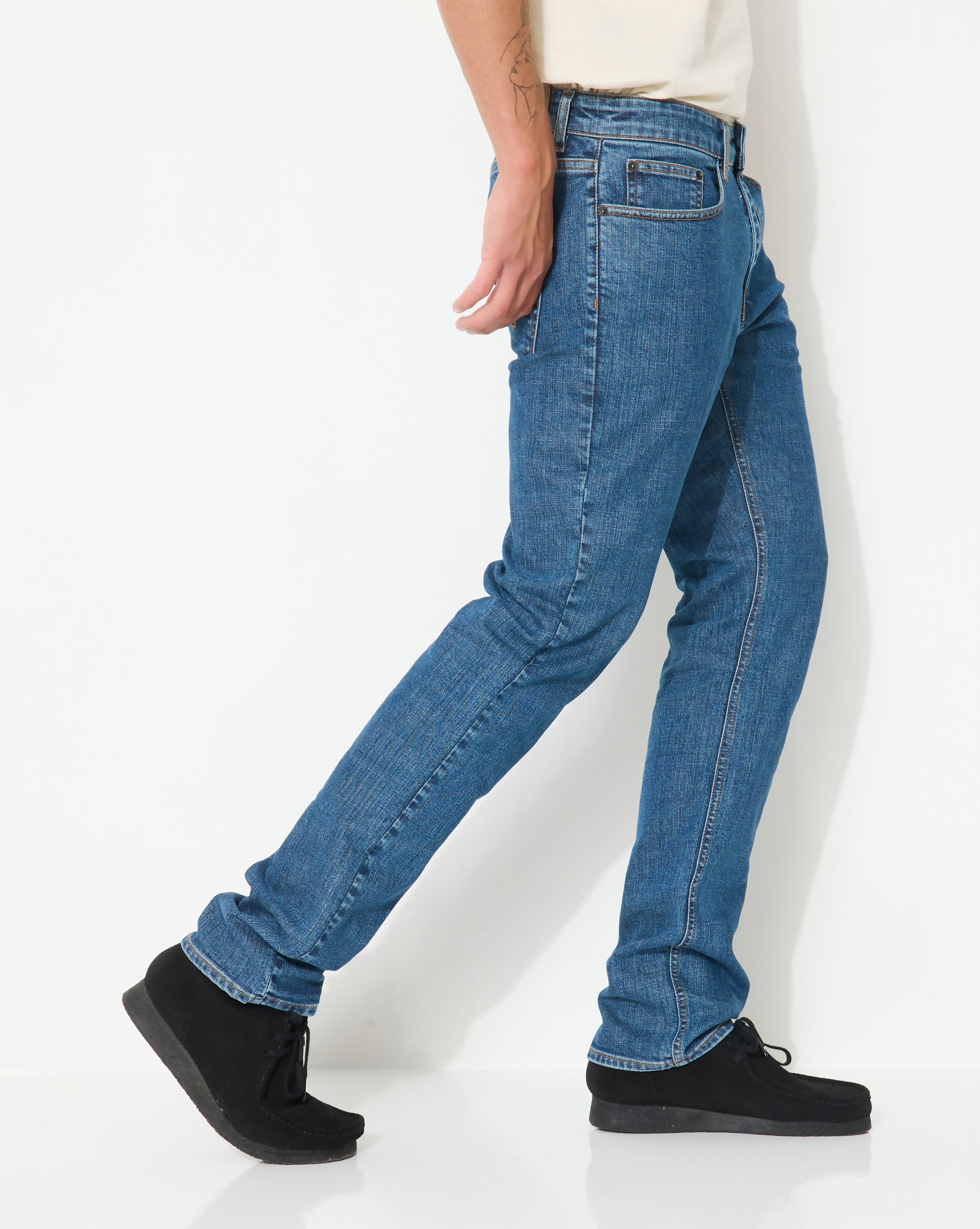 JEAN DENIM STRAIGHT BLEU MARINE
