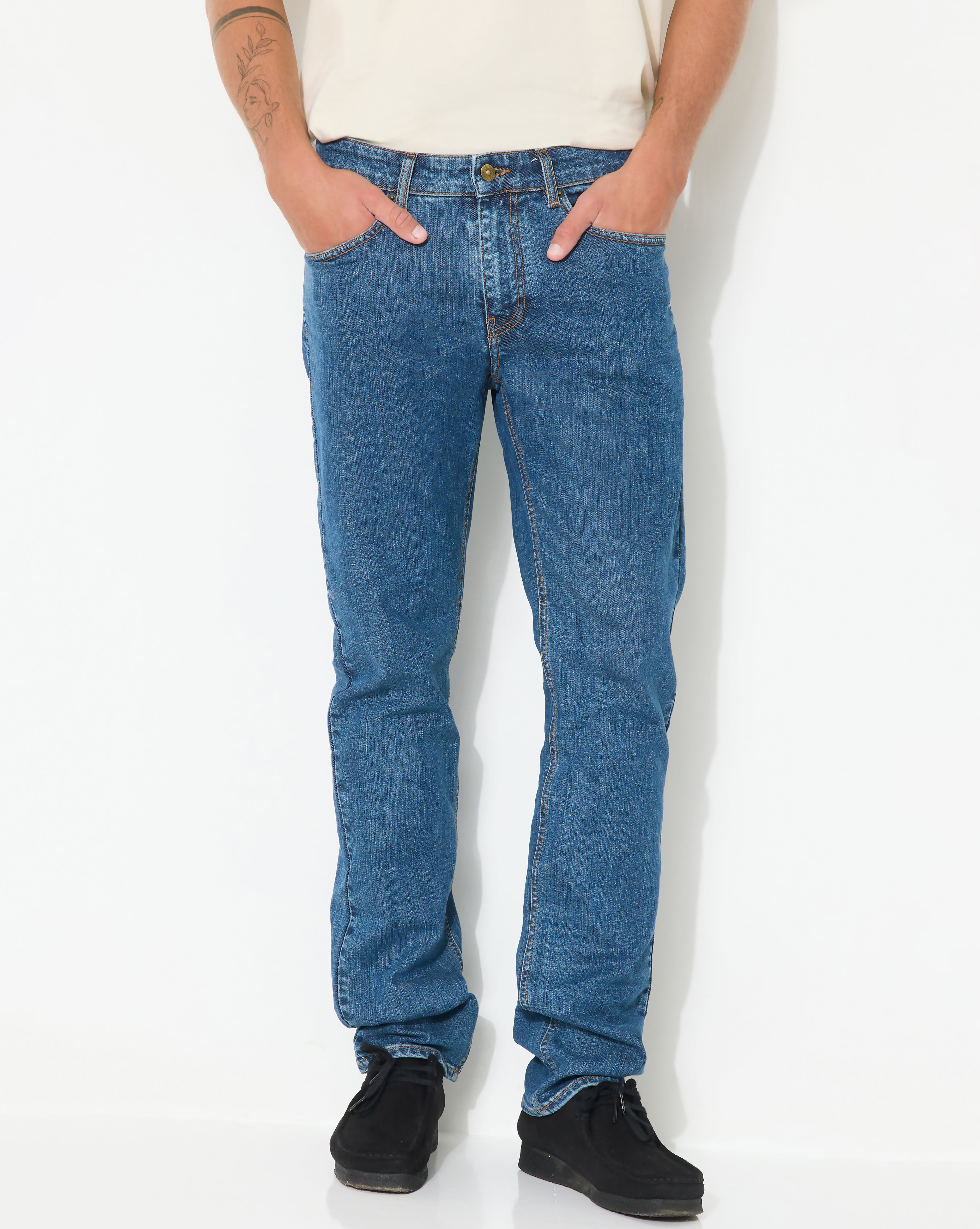 JEAN DENIM STRAIGHT BLEU MARINE