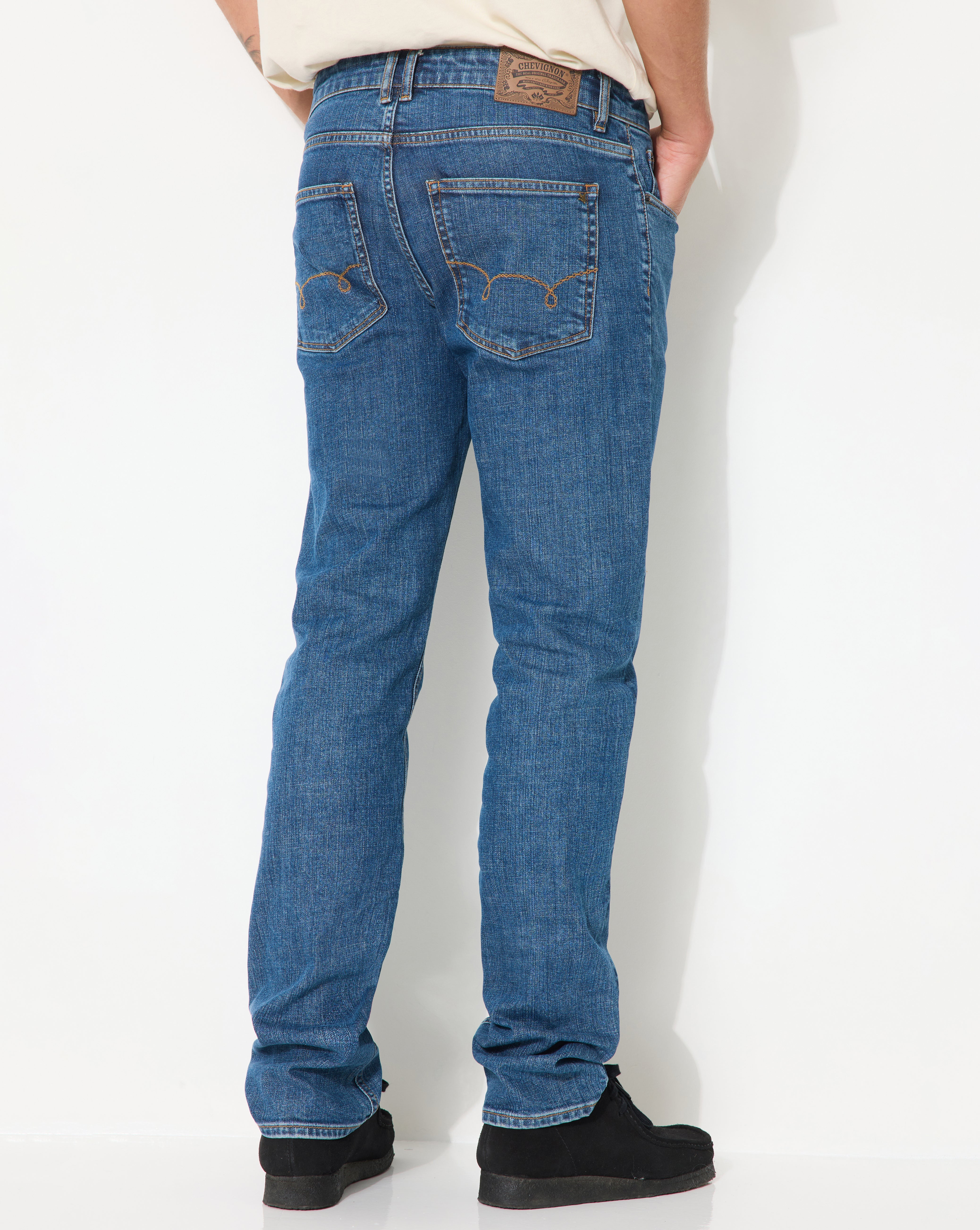 JEAN DENIM STRAIGHT BLEU MARINE