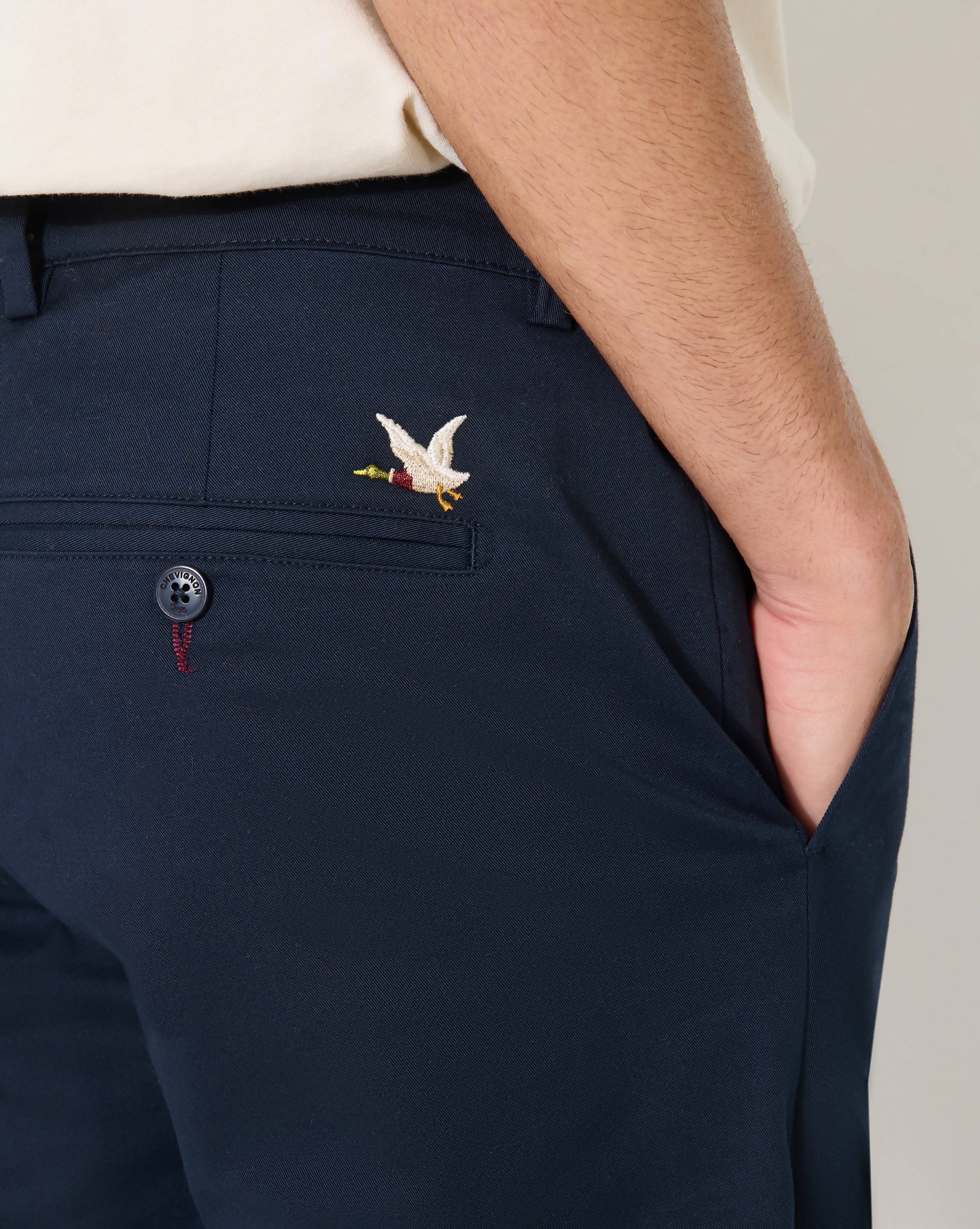PANTALON CHINO BLEU