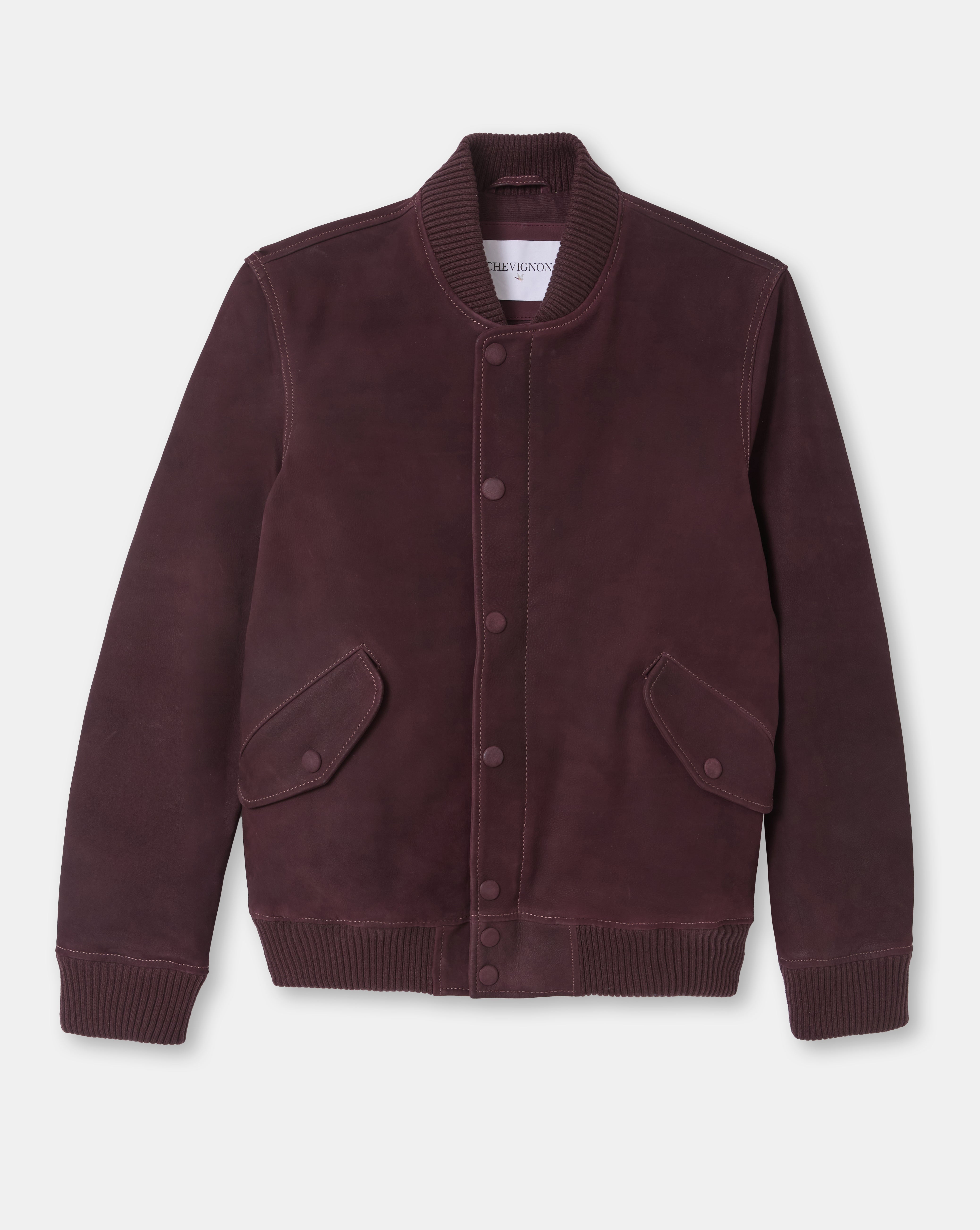 TEDDY EN CUIR DUSTY BURGUNDY