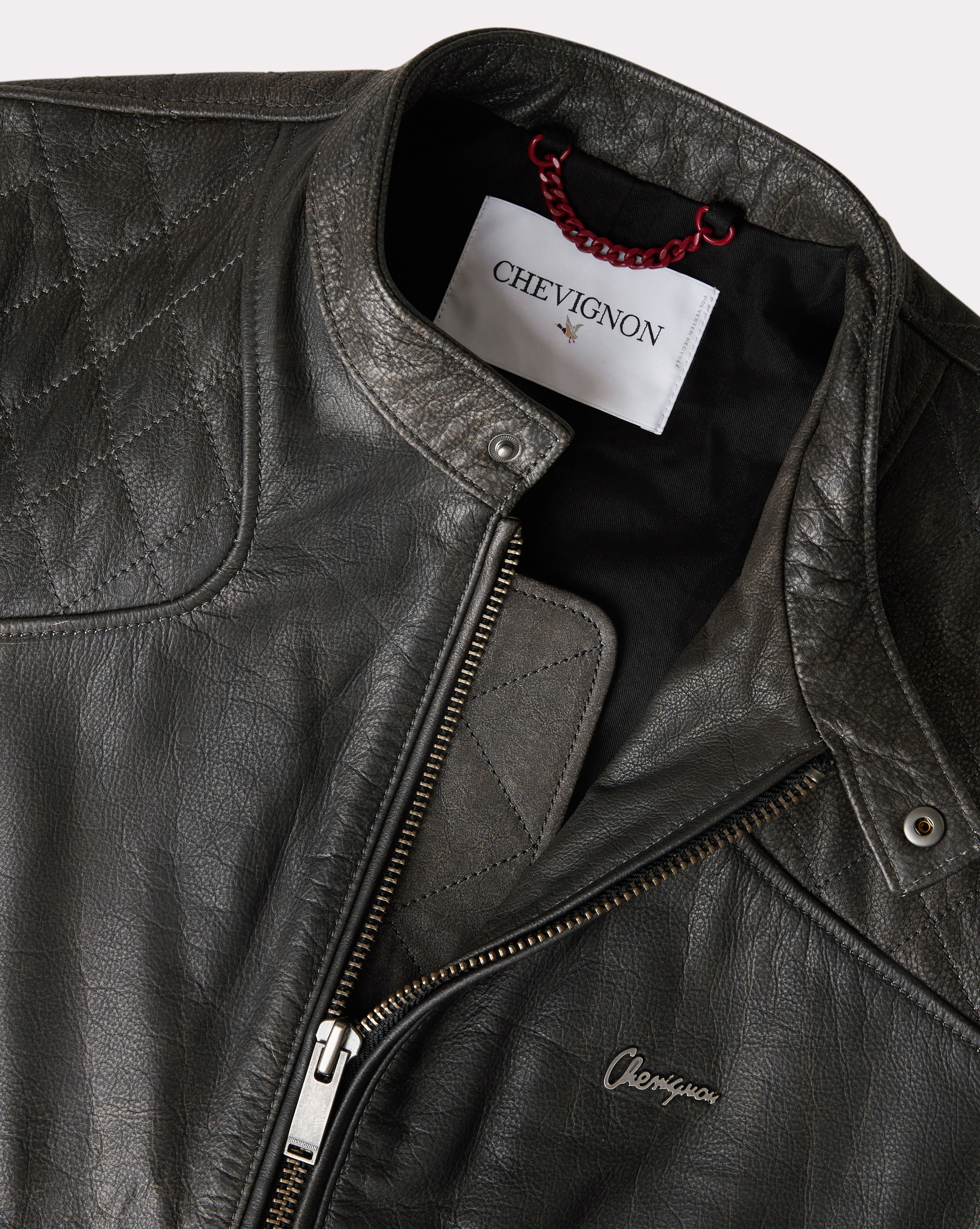 BLOUSON NEW BIKER GRIS