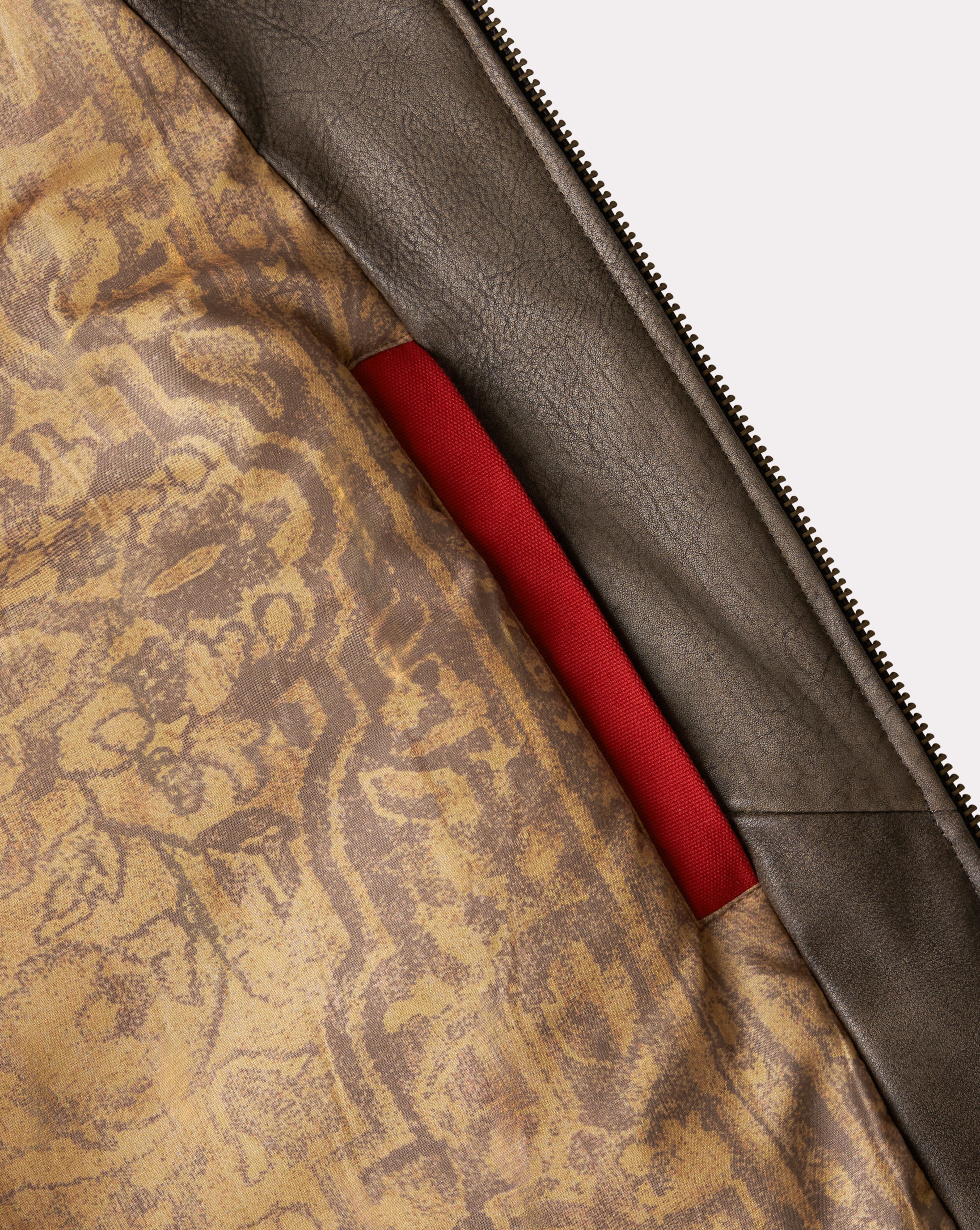 BLOUSON PILOT CUIR MARRON