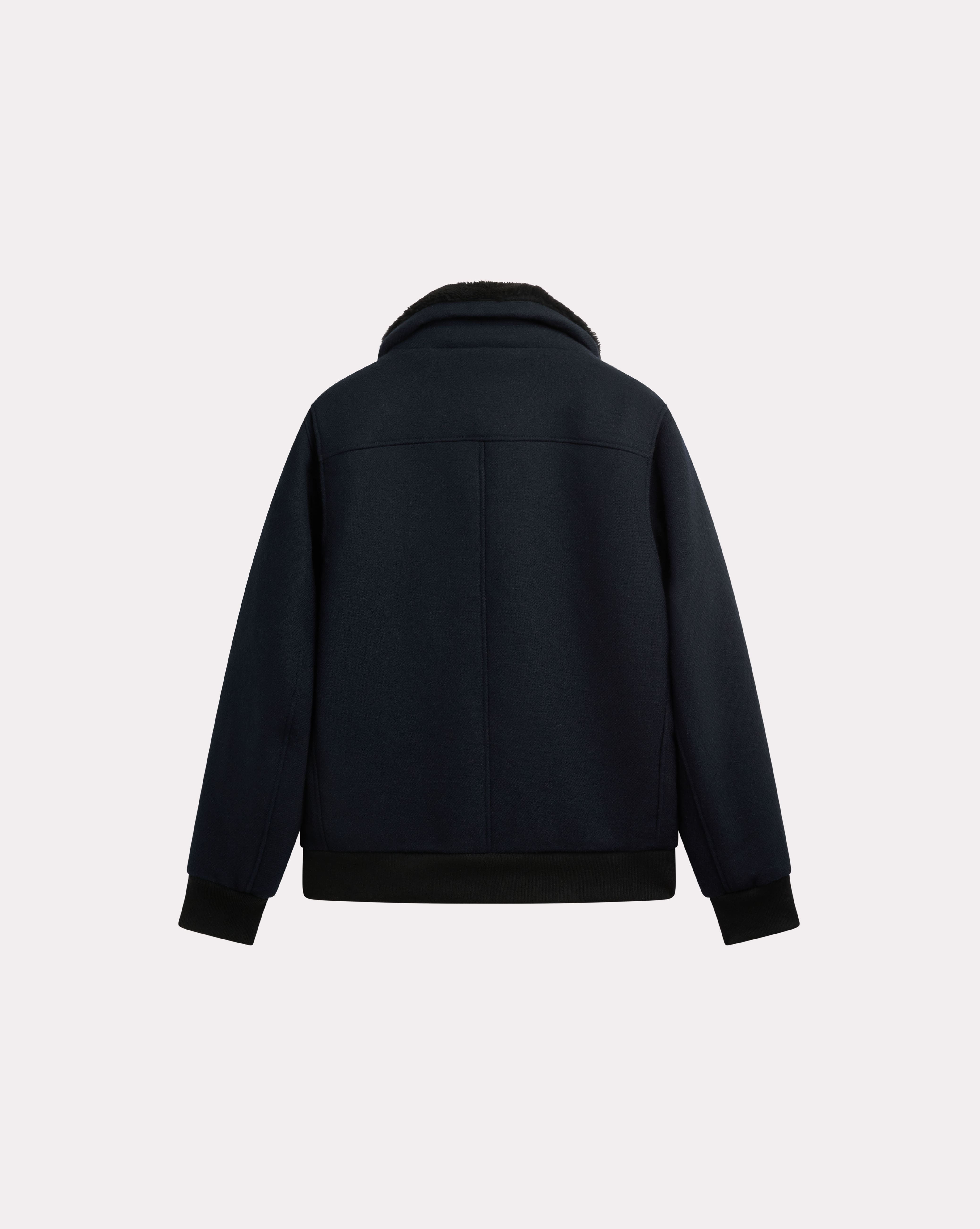 NAVY BLUE WOOL PILOT JACKET