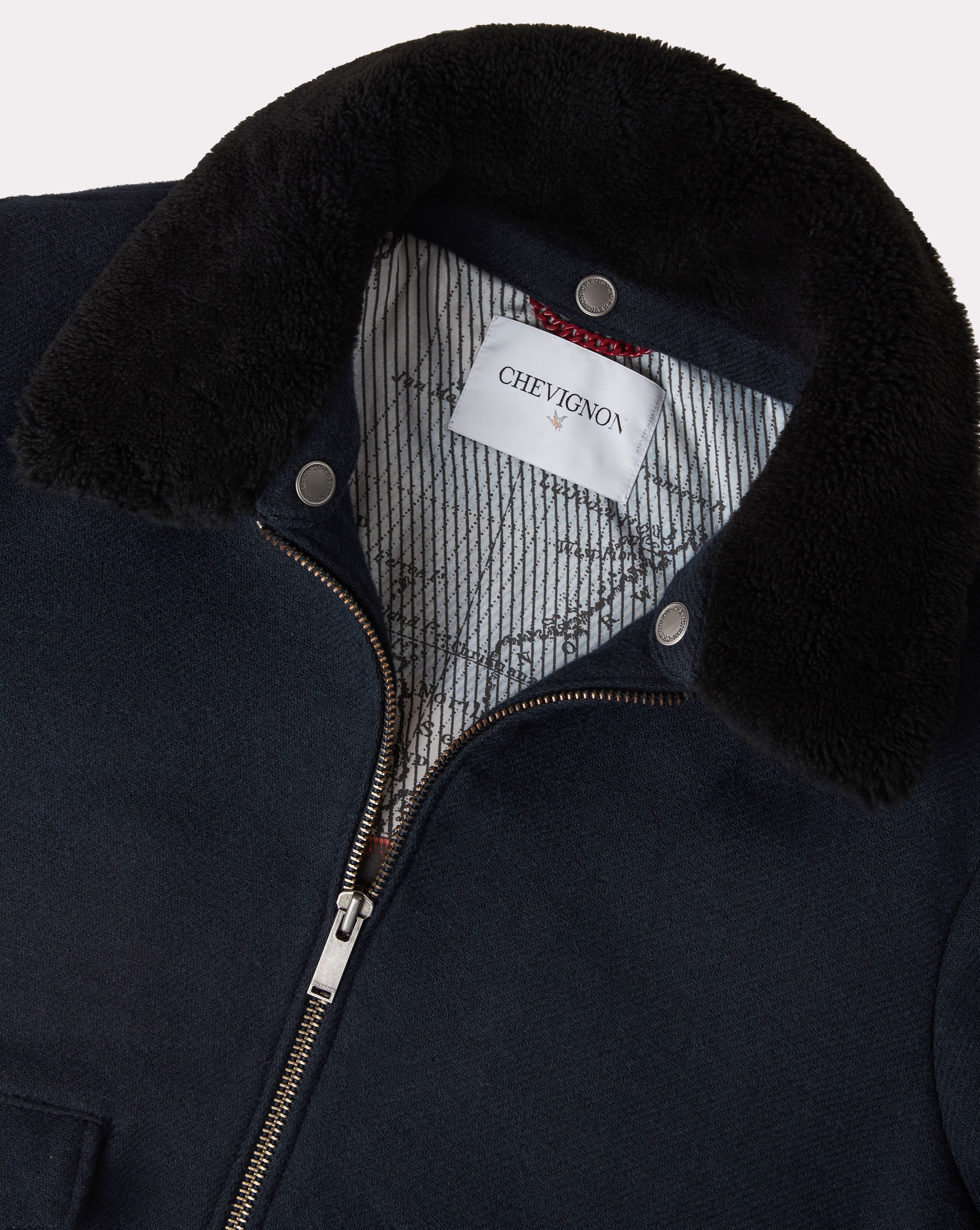 VESTE PILOT WOOL BLEU MARINE