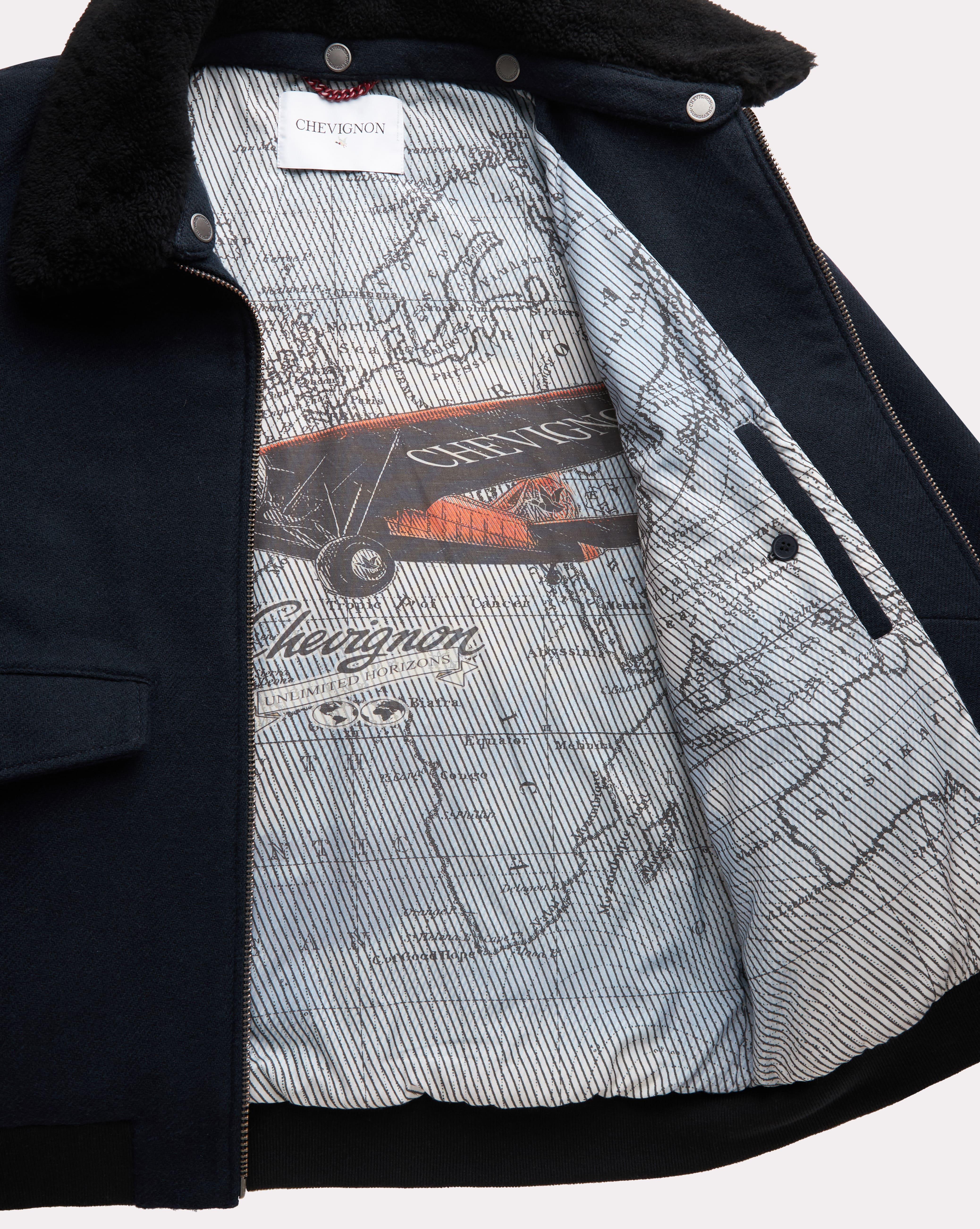 VESTE PILOT WOOL BLEU MARINE
