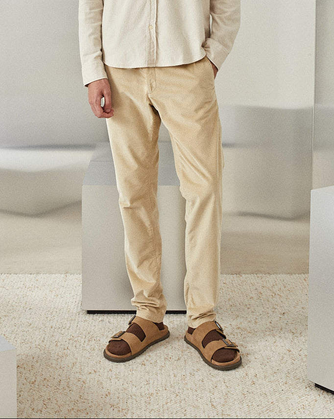 PANTALON DUCK CHINO VELOURS BEIGE