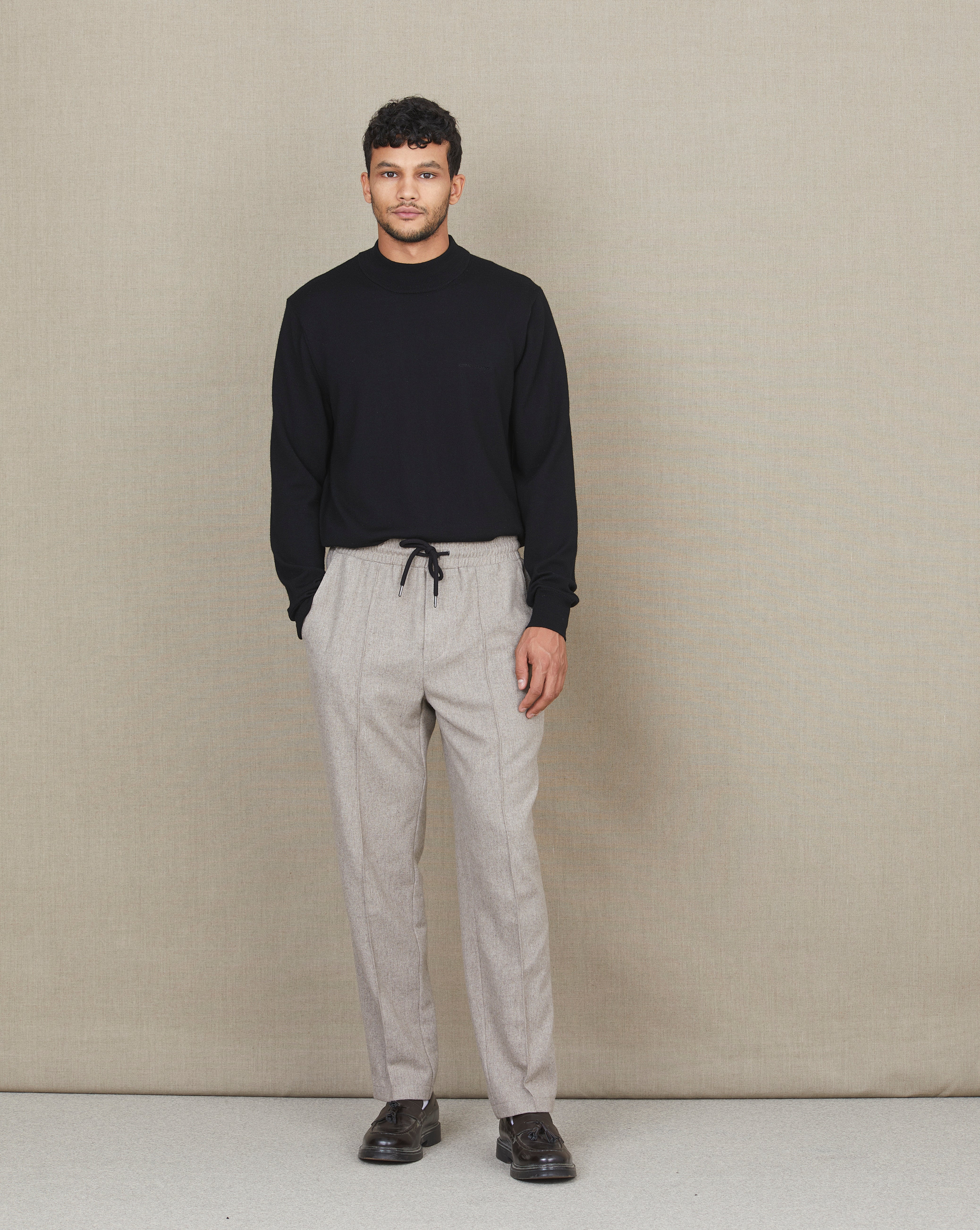 DUCK FIT WOOL PANTS BEIGE