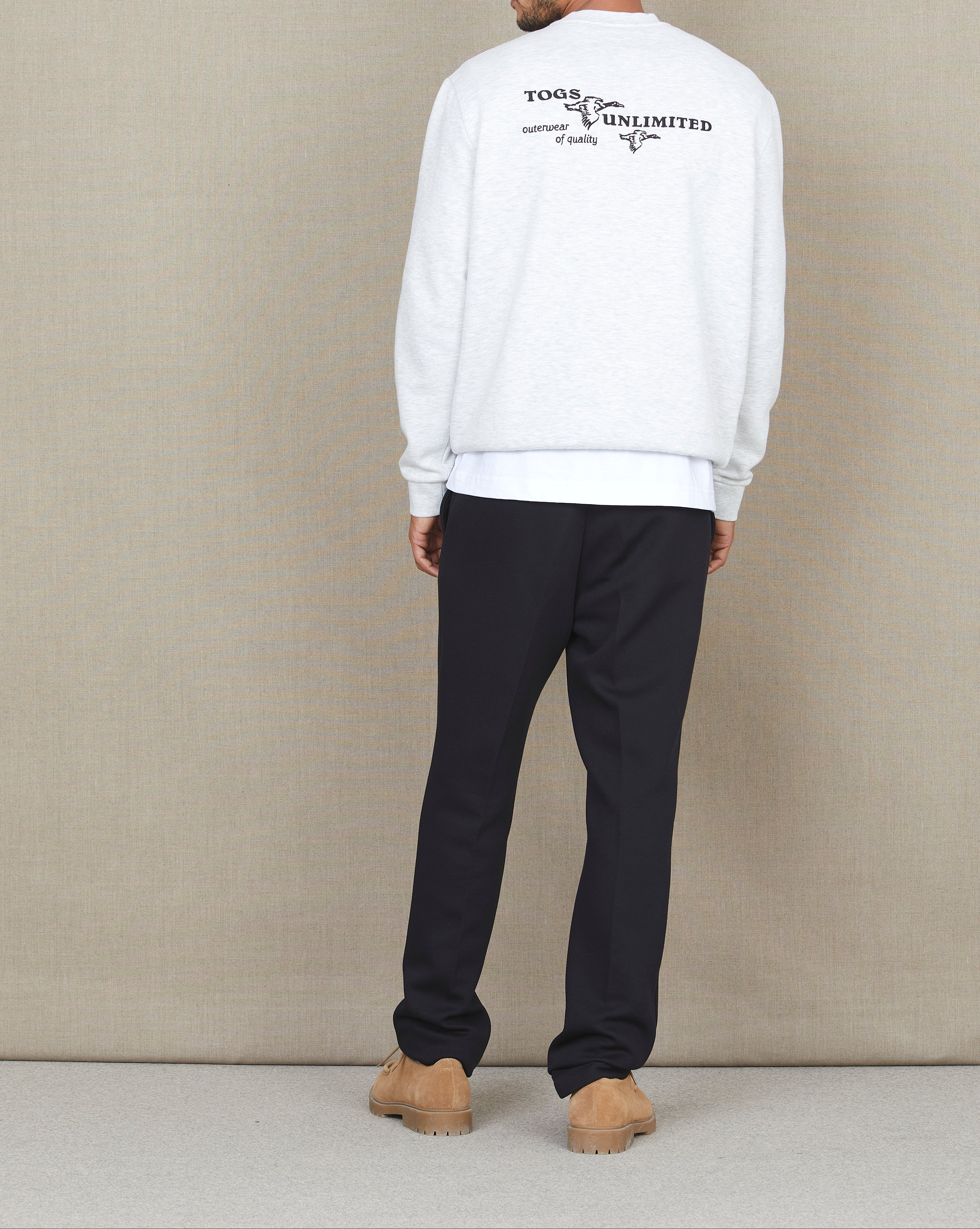 EMBROIDERED SWEATSHIRT OUTERWEAR GRAY SWEATSHIRT