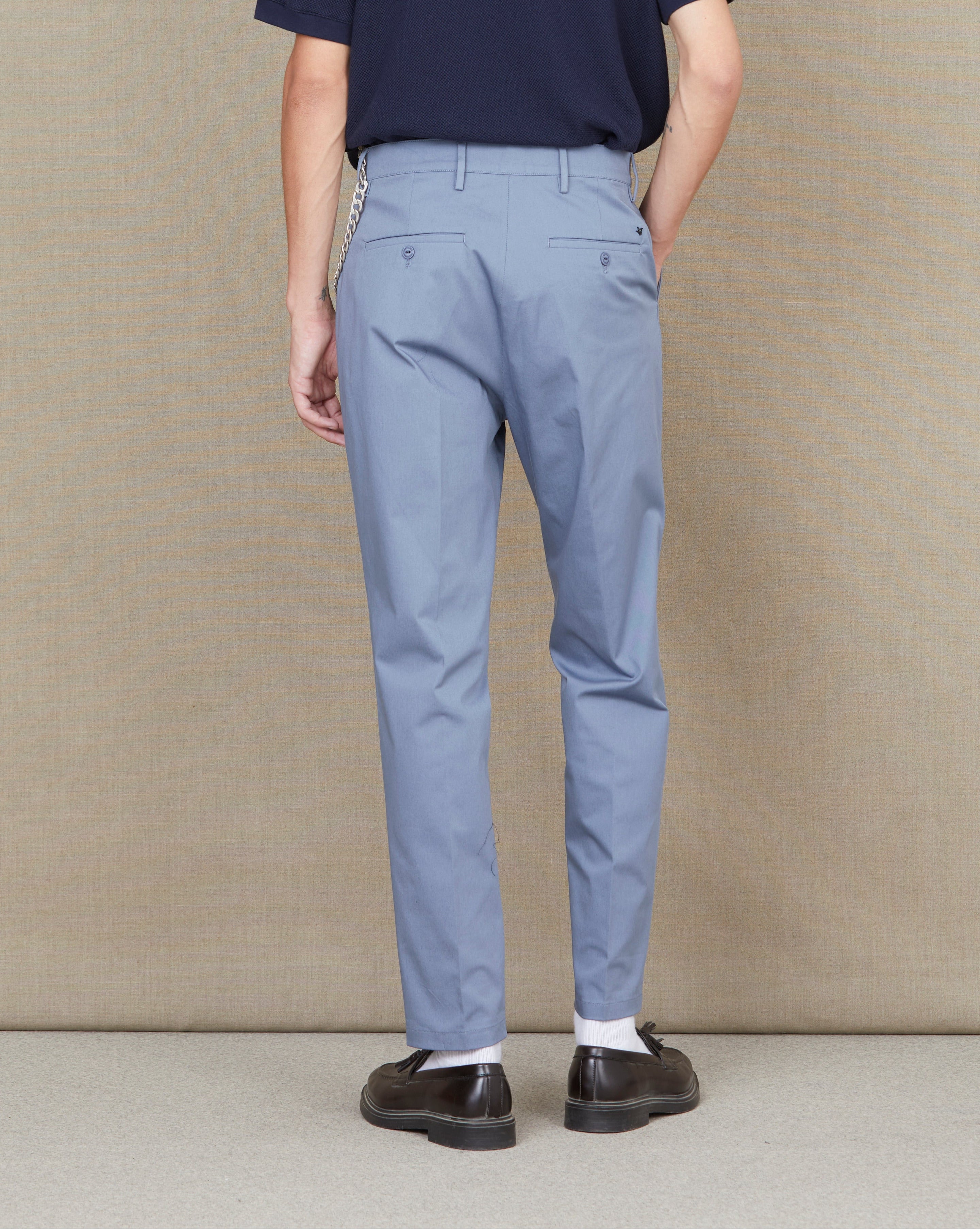 PANTALON PLEAT BLEU