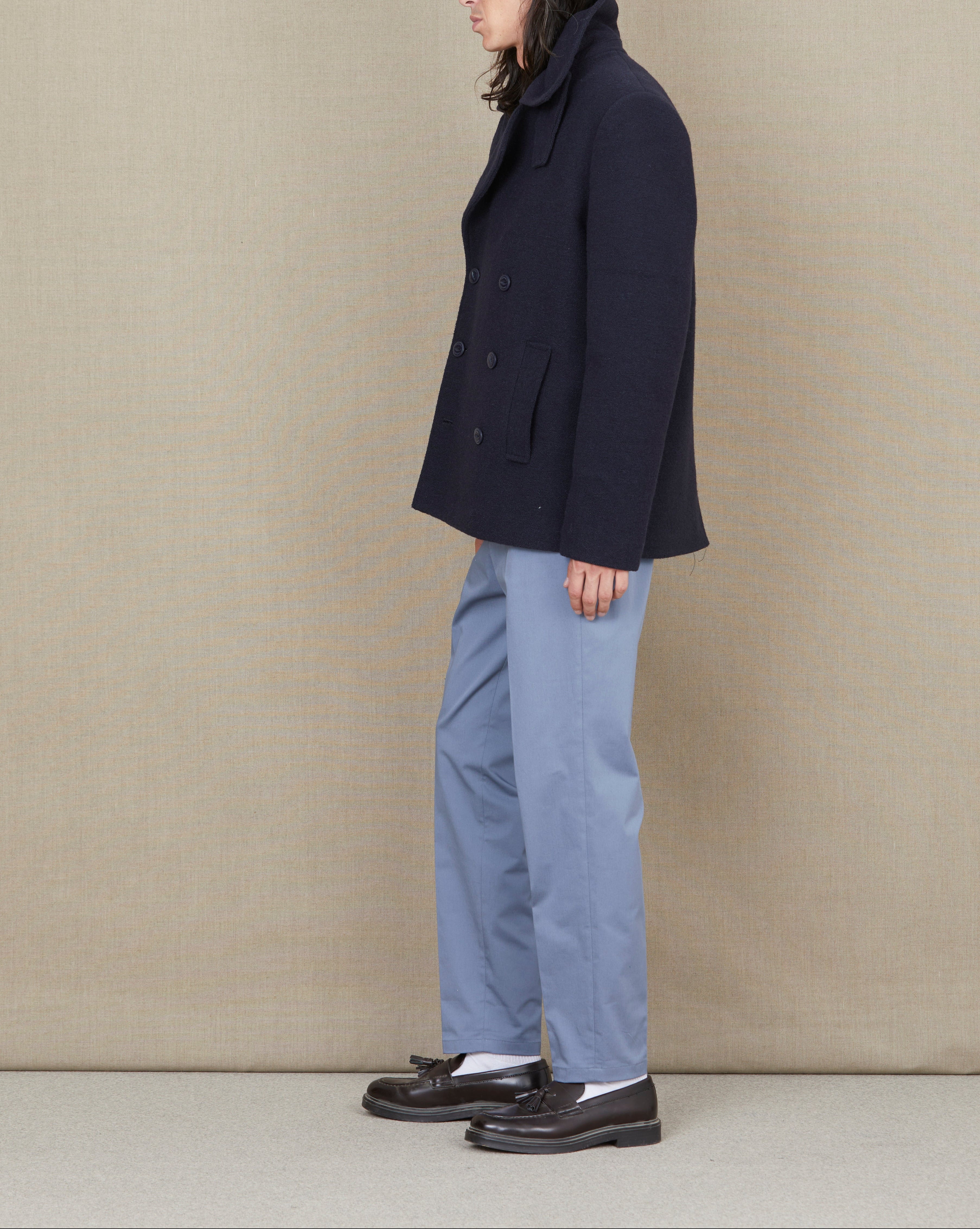 BLUE PEA COAT JACKET