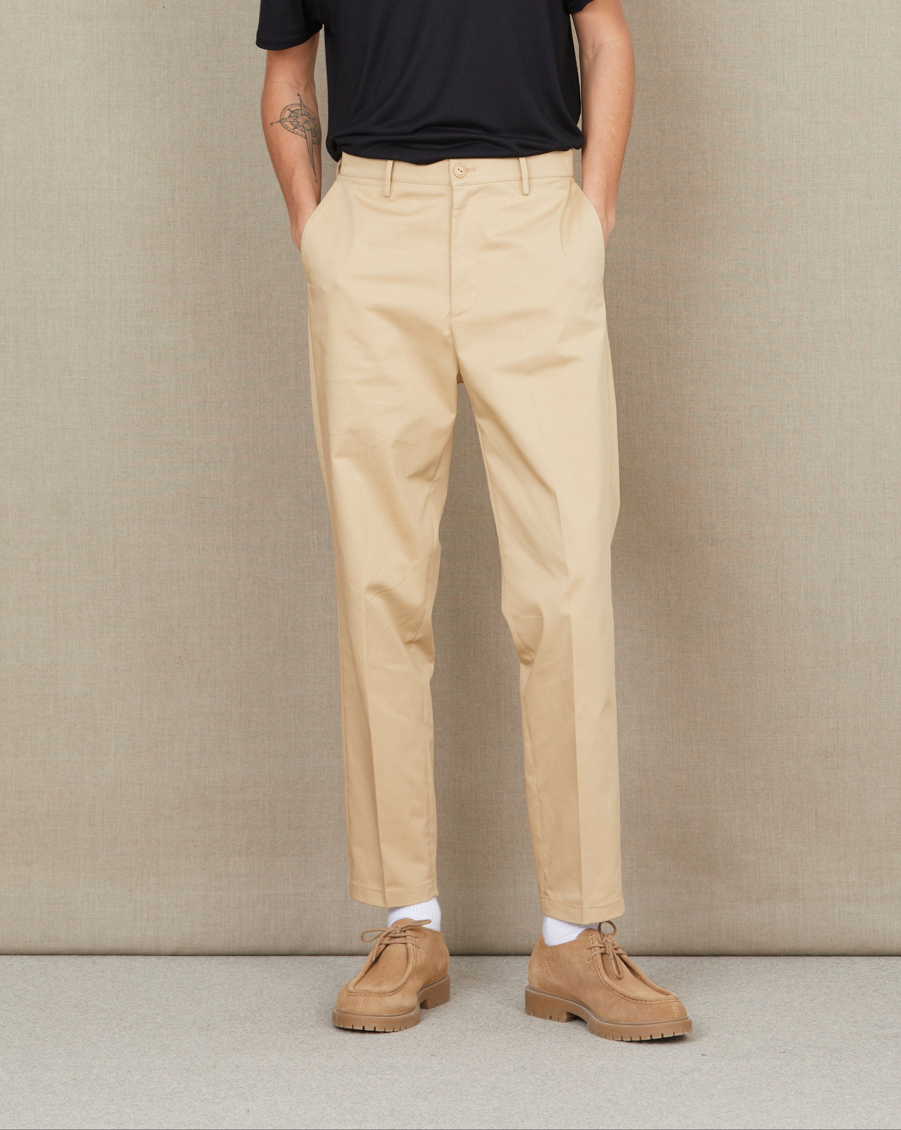 PANTALON PLEAT BEIGE
