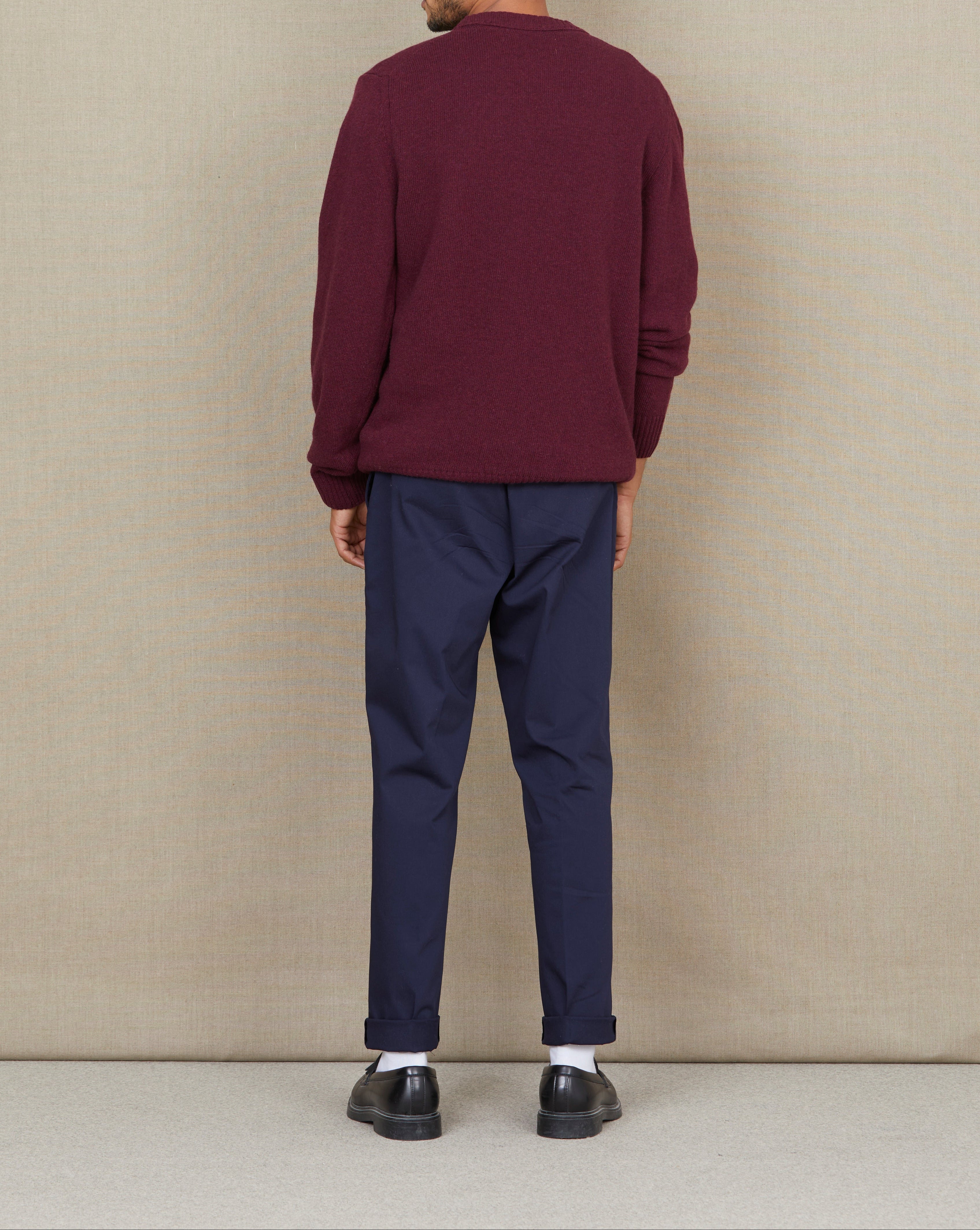 PULL POCKET WOOL BURGUNDY
