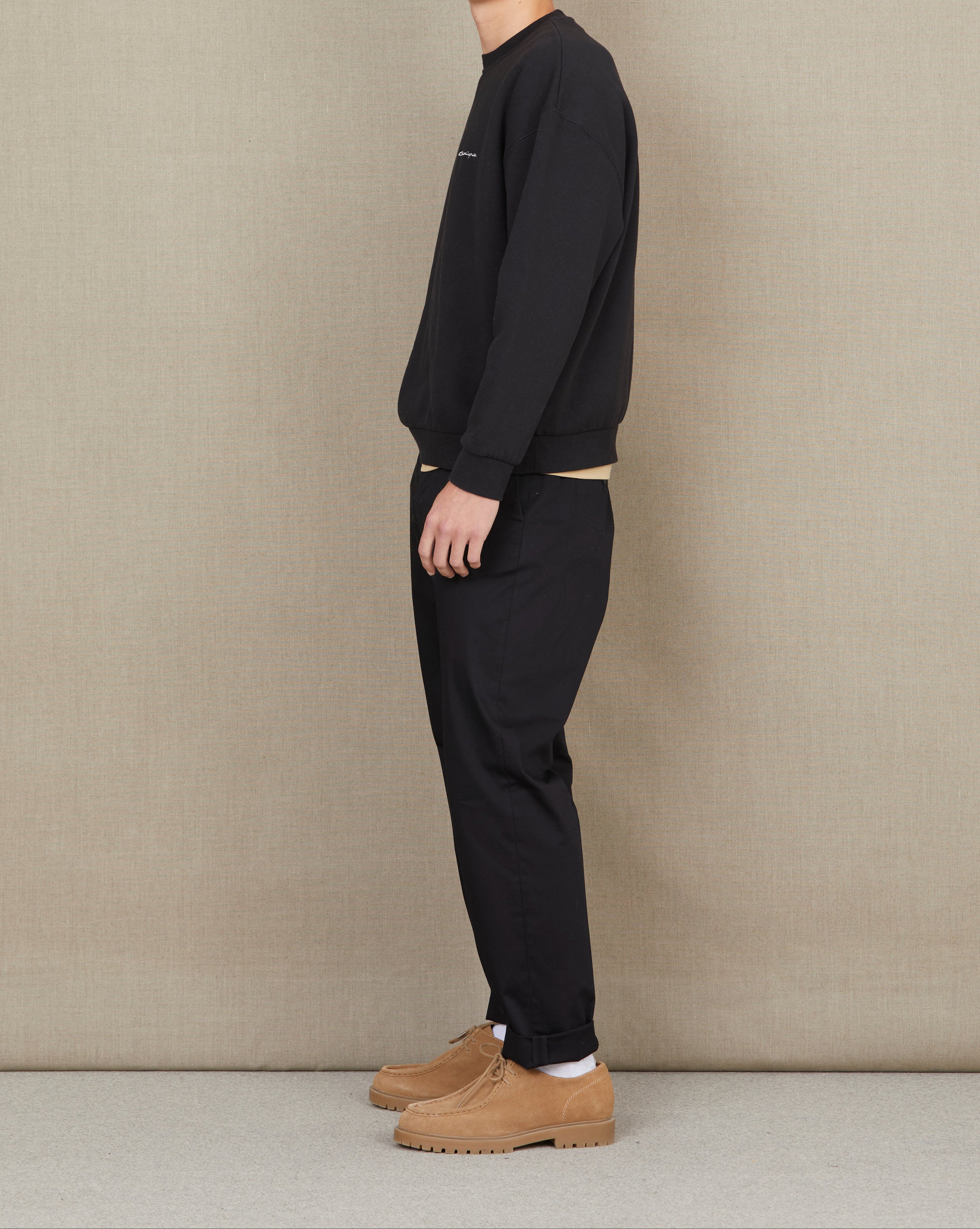 CITY EMBROIDERED SWEATSHIRT BLACK SWEATSHIRT