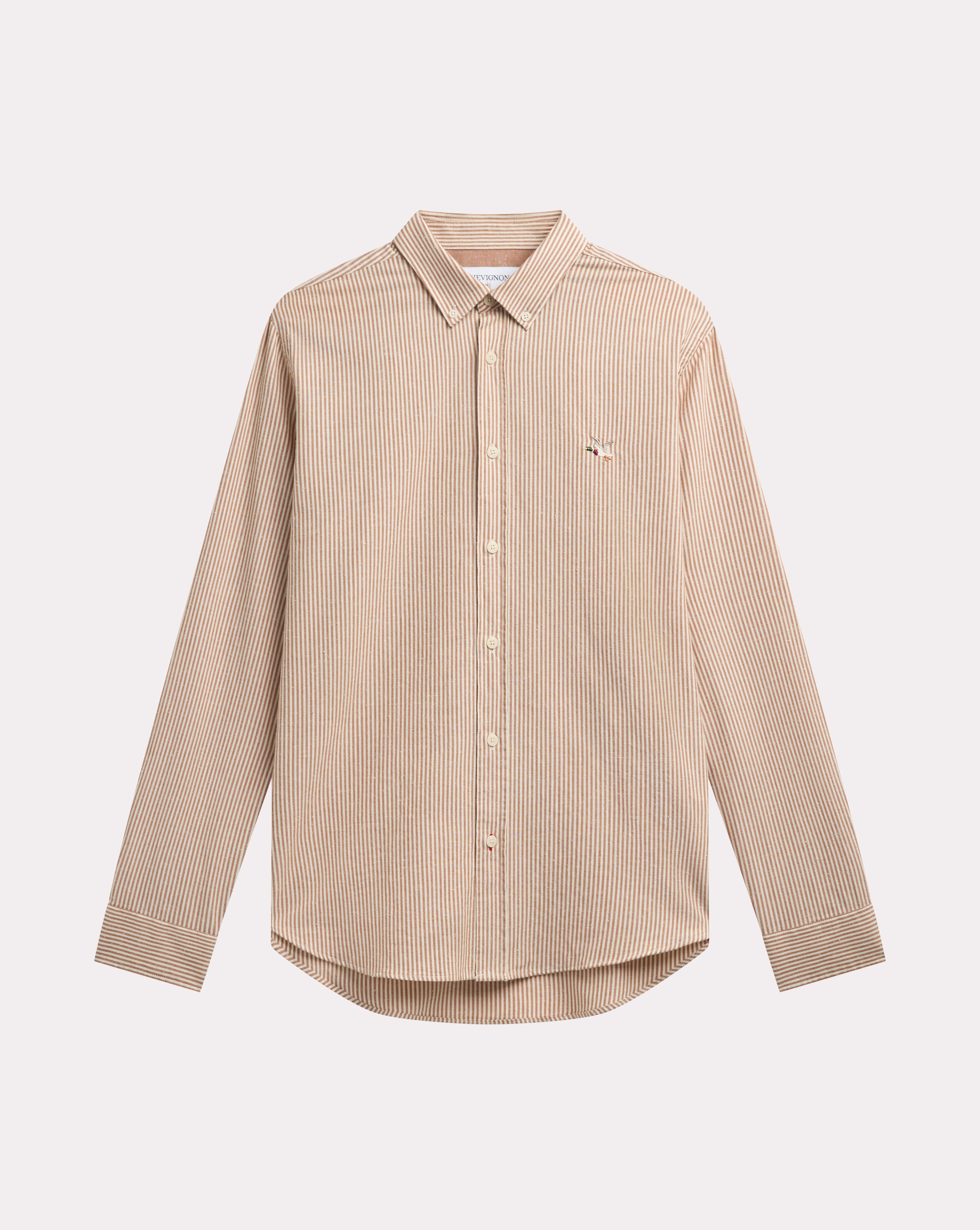 CHEMISE OXFORD SAKO MARRON
