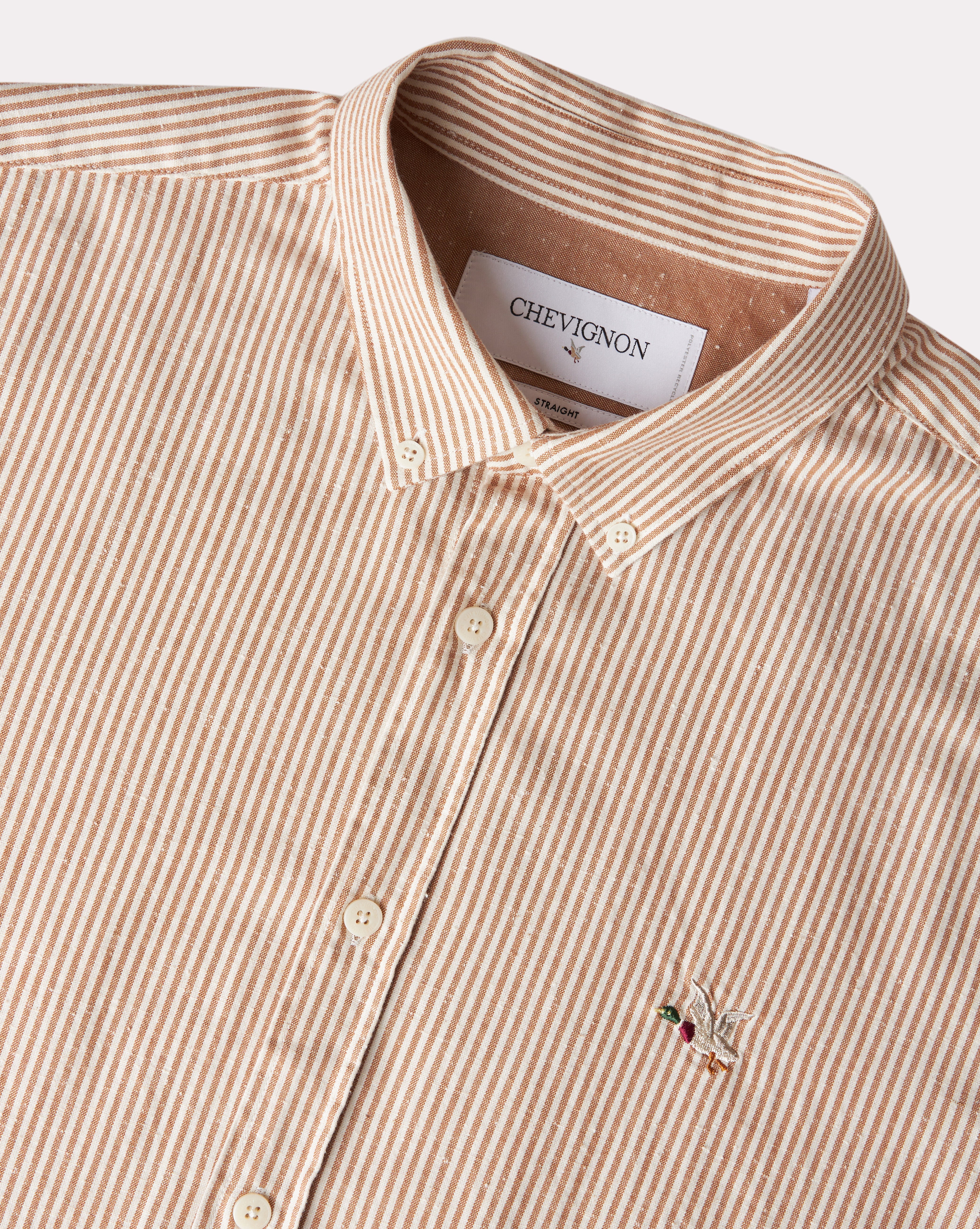 CHEMISE OXFORD SAKO MARRON
