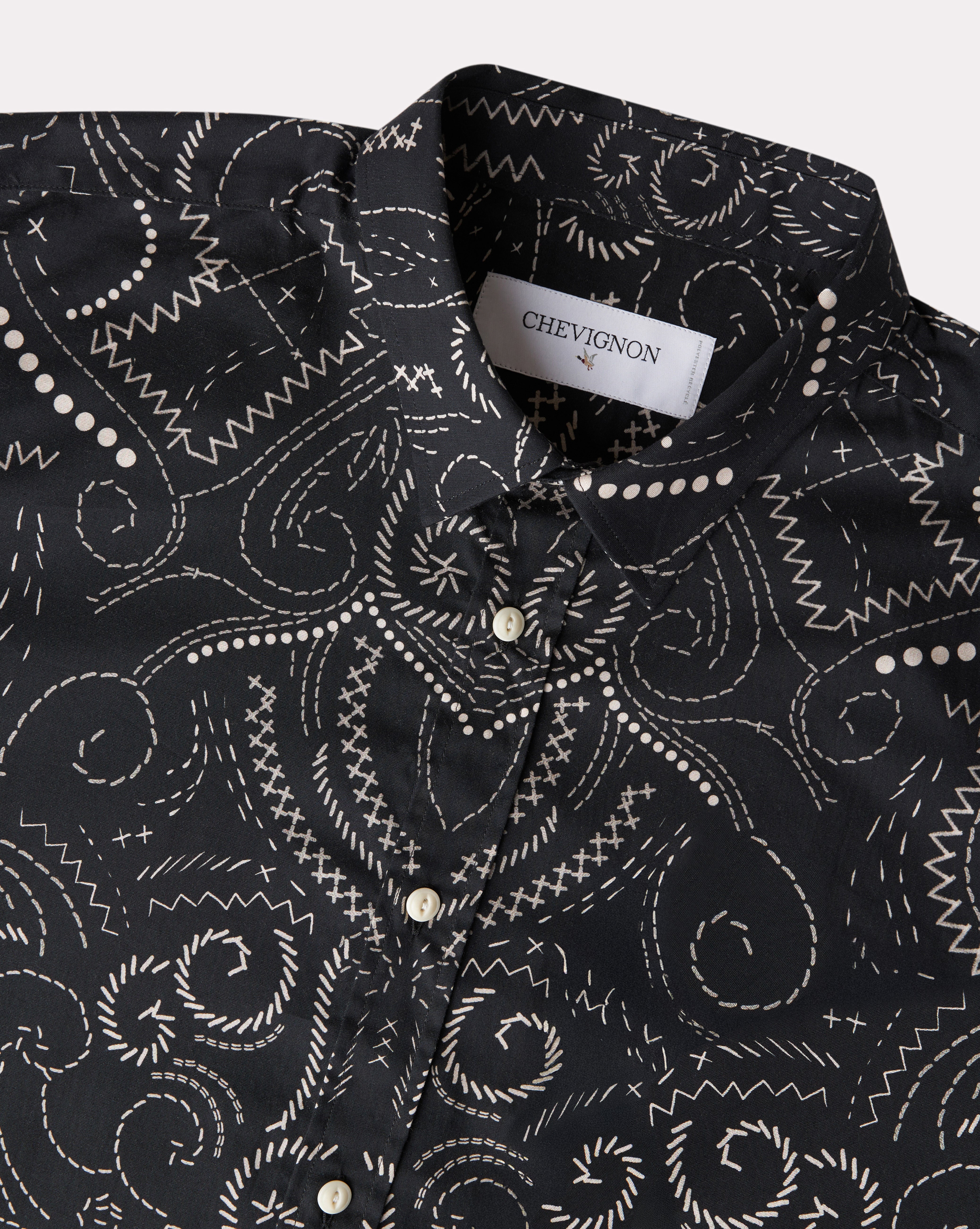 CHEMISE BANDANA NOIR