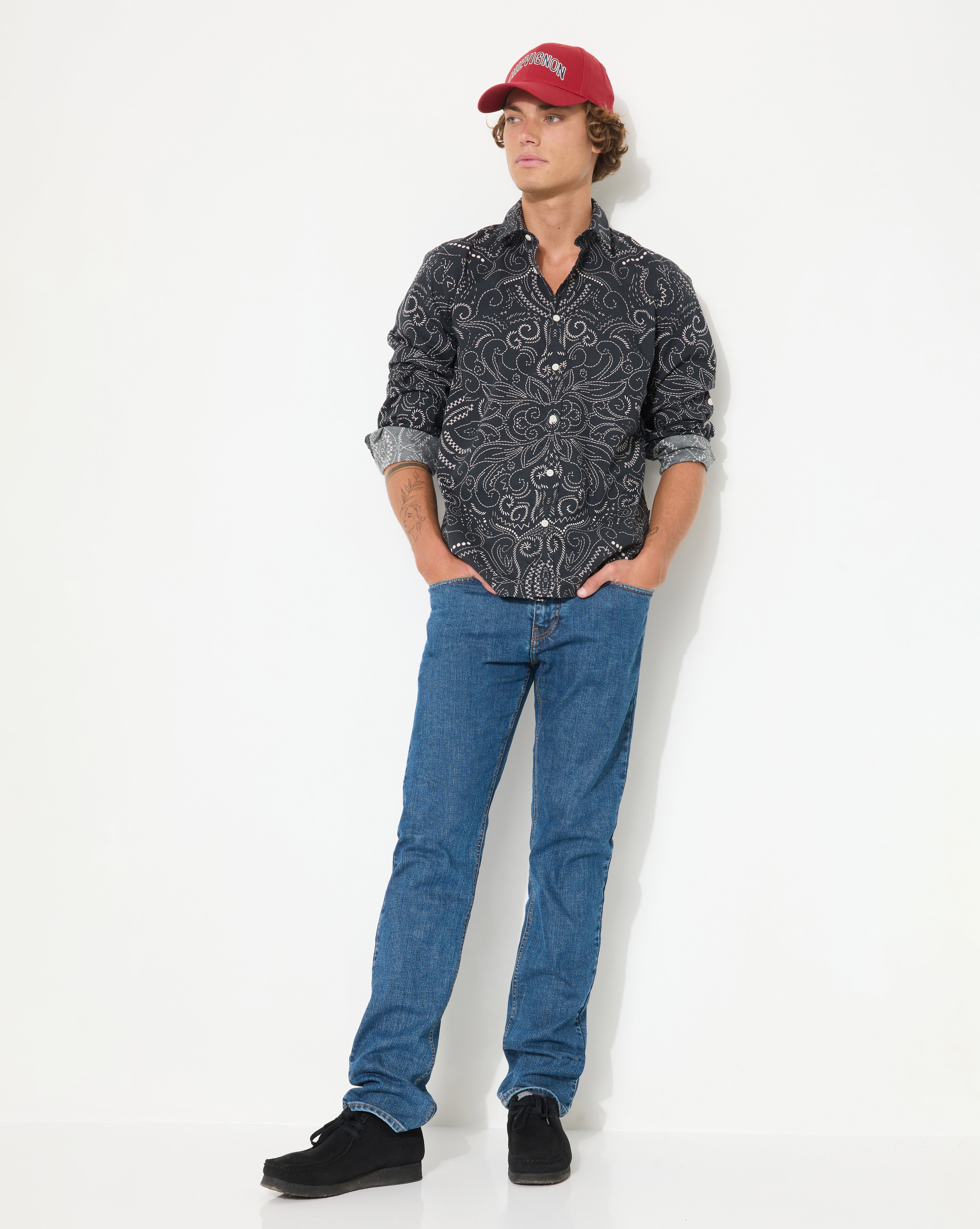 CHEMISE BANDANA NOIR