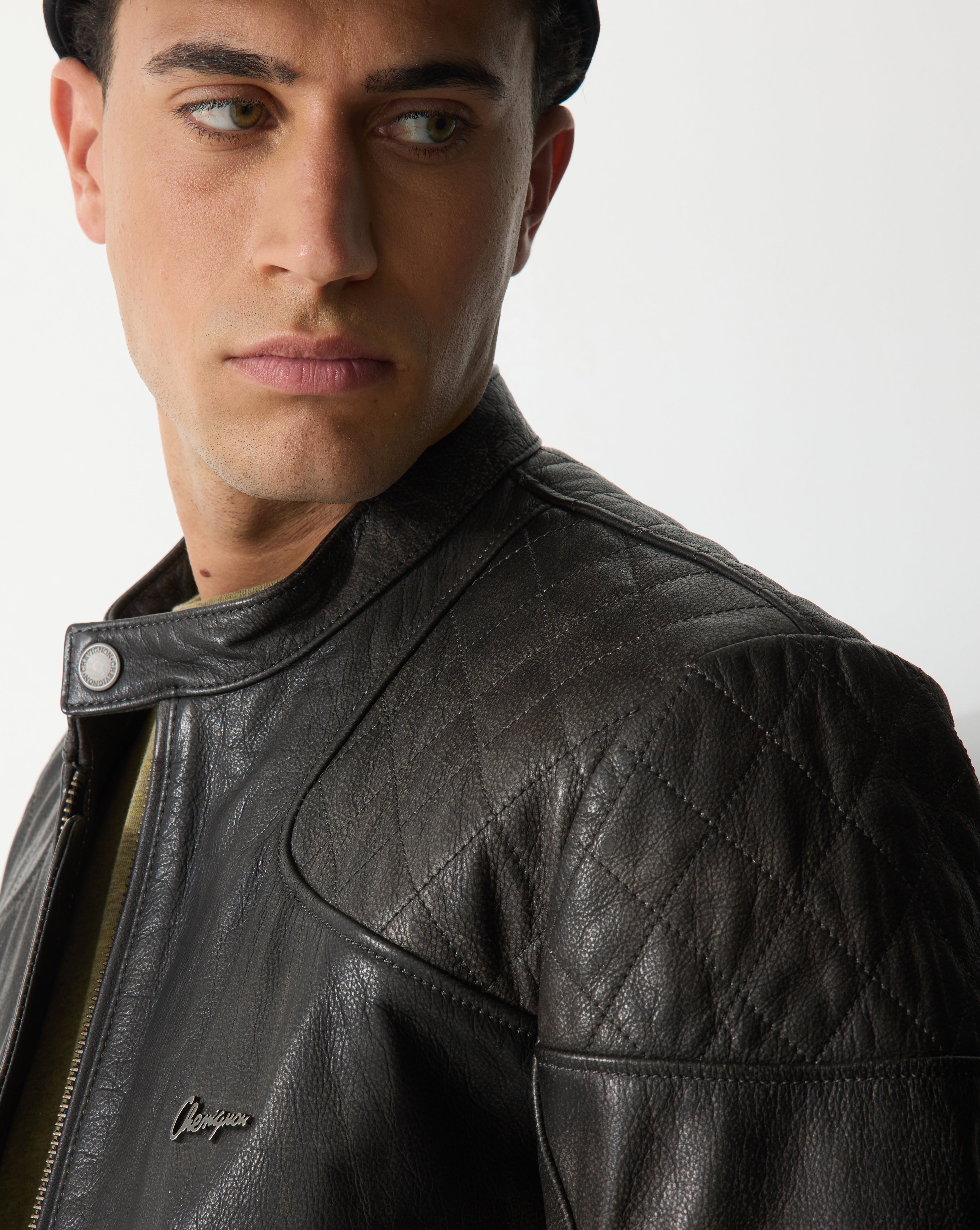 BLOUSON NEW BIKER GRIS