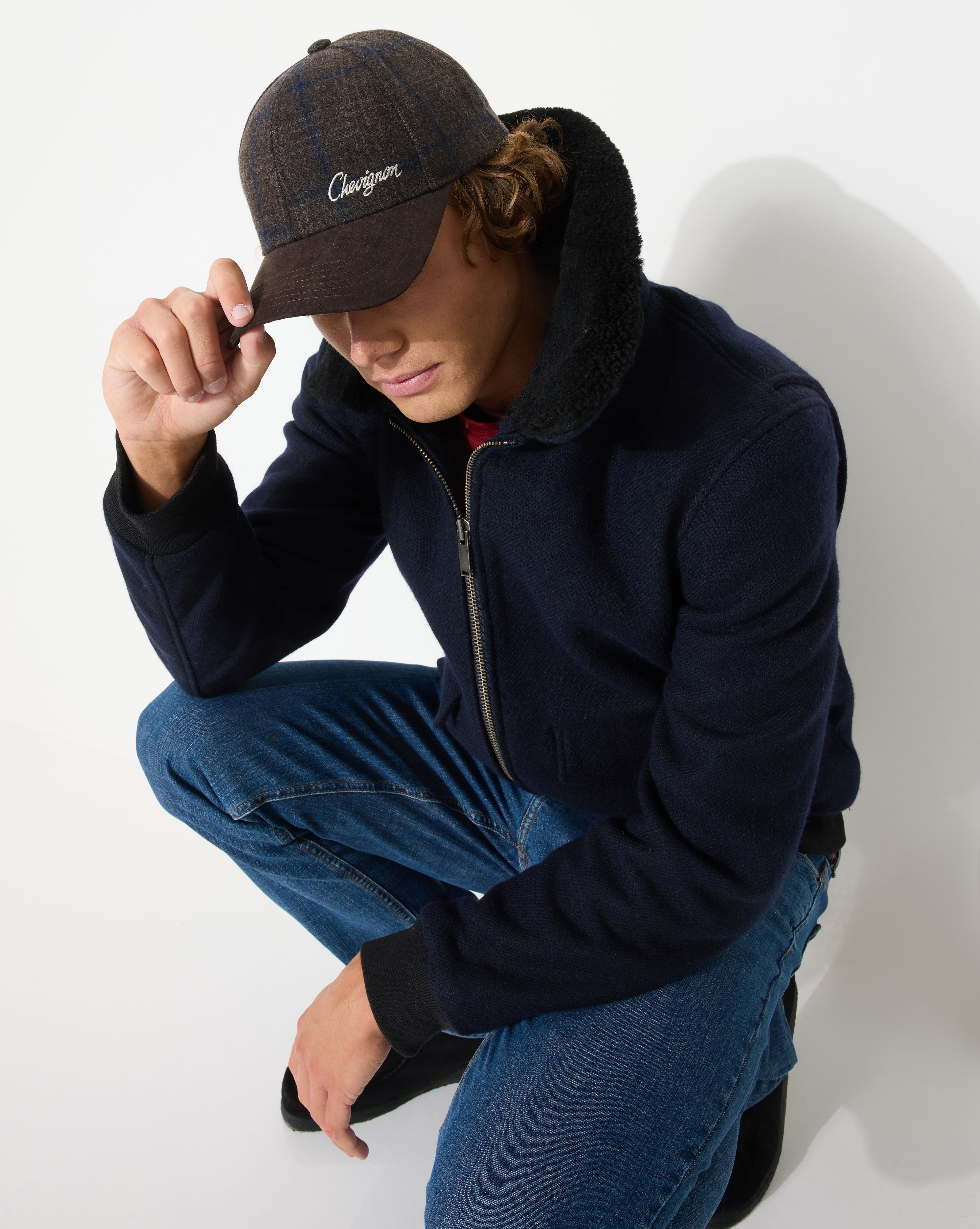 CASQUETTE CHECKS CAP MARRON