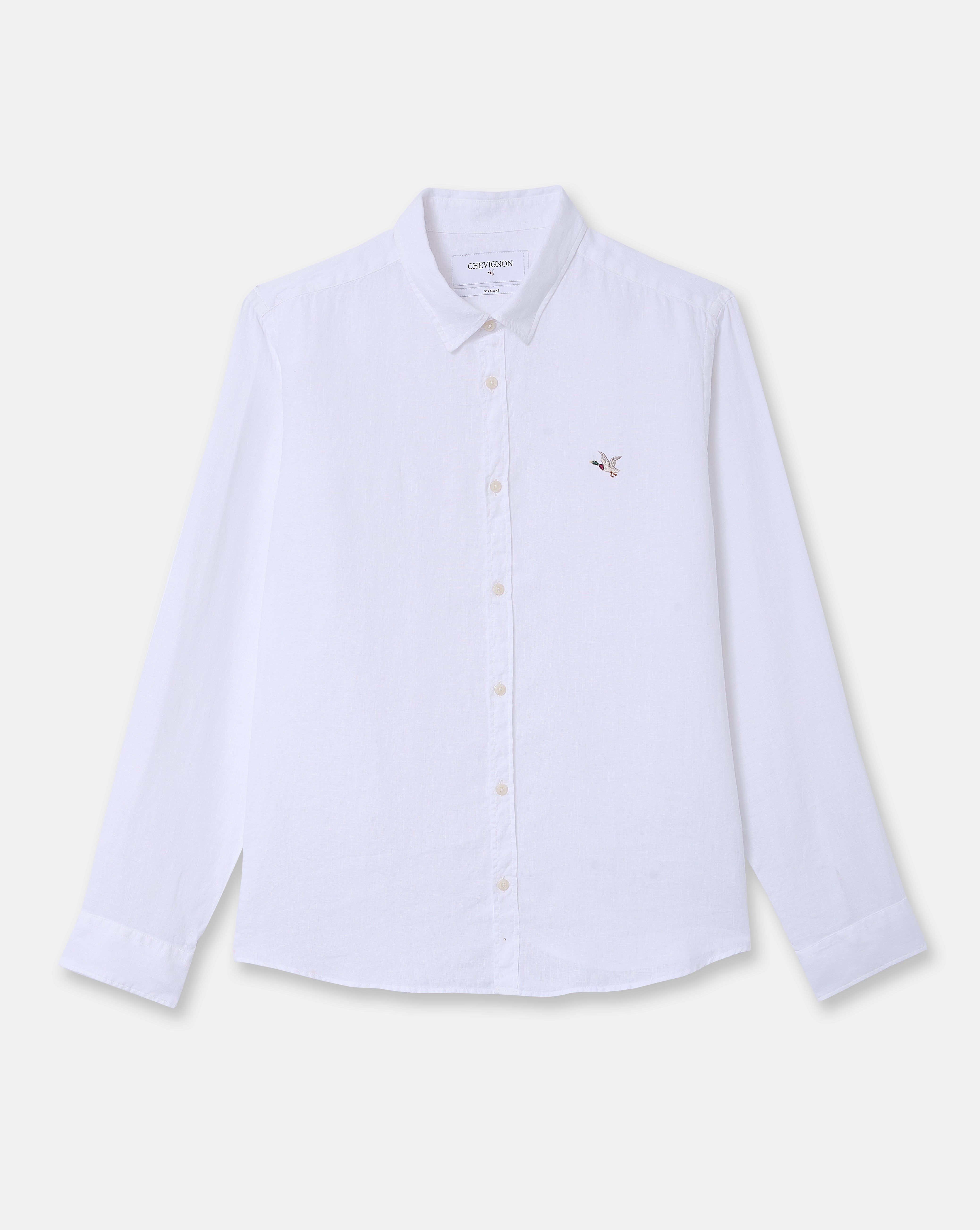 CHEMISE LINO ML BLANC