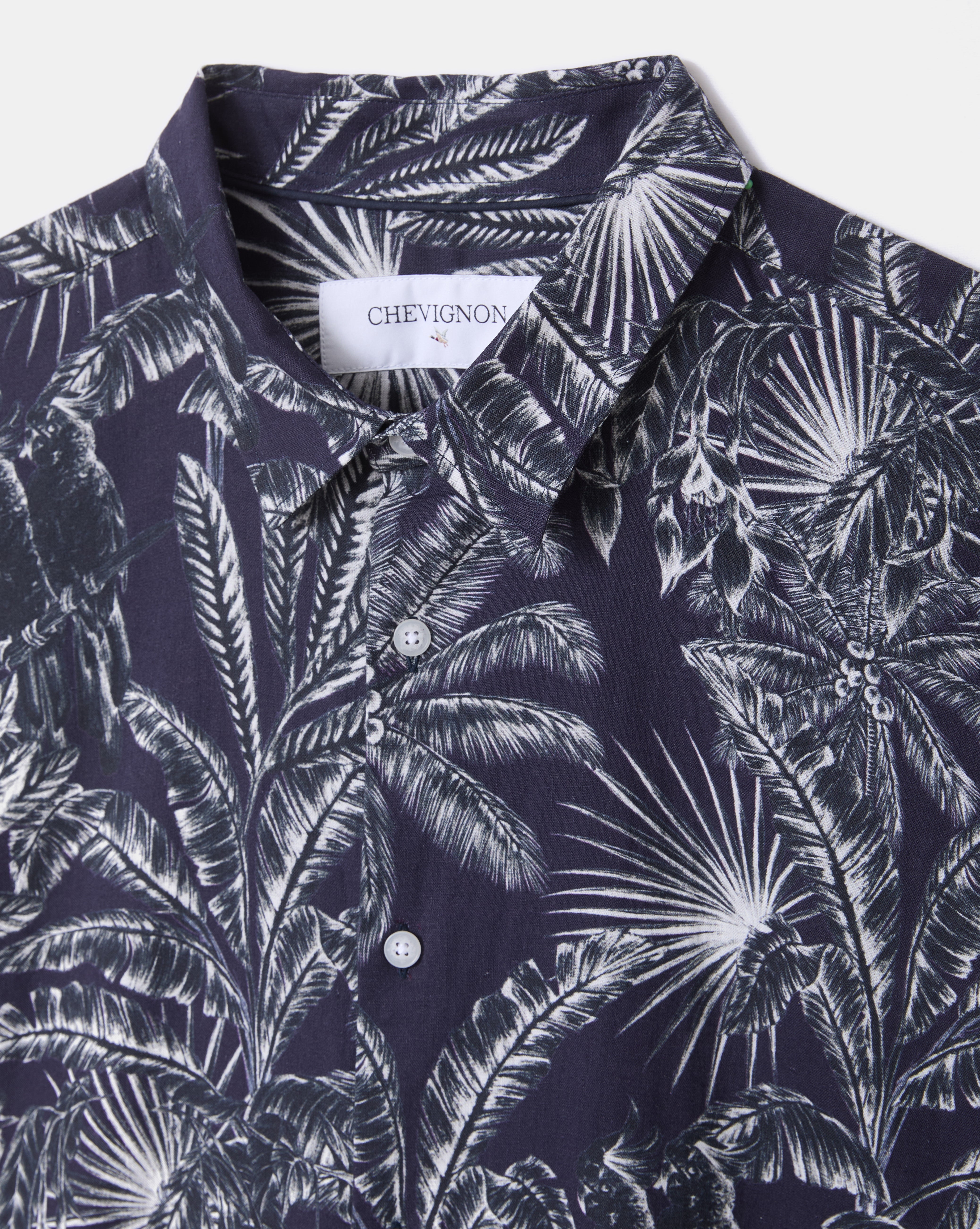 CHEMISE DOMINO BLEU MARINE