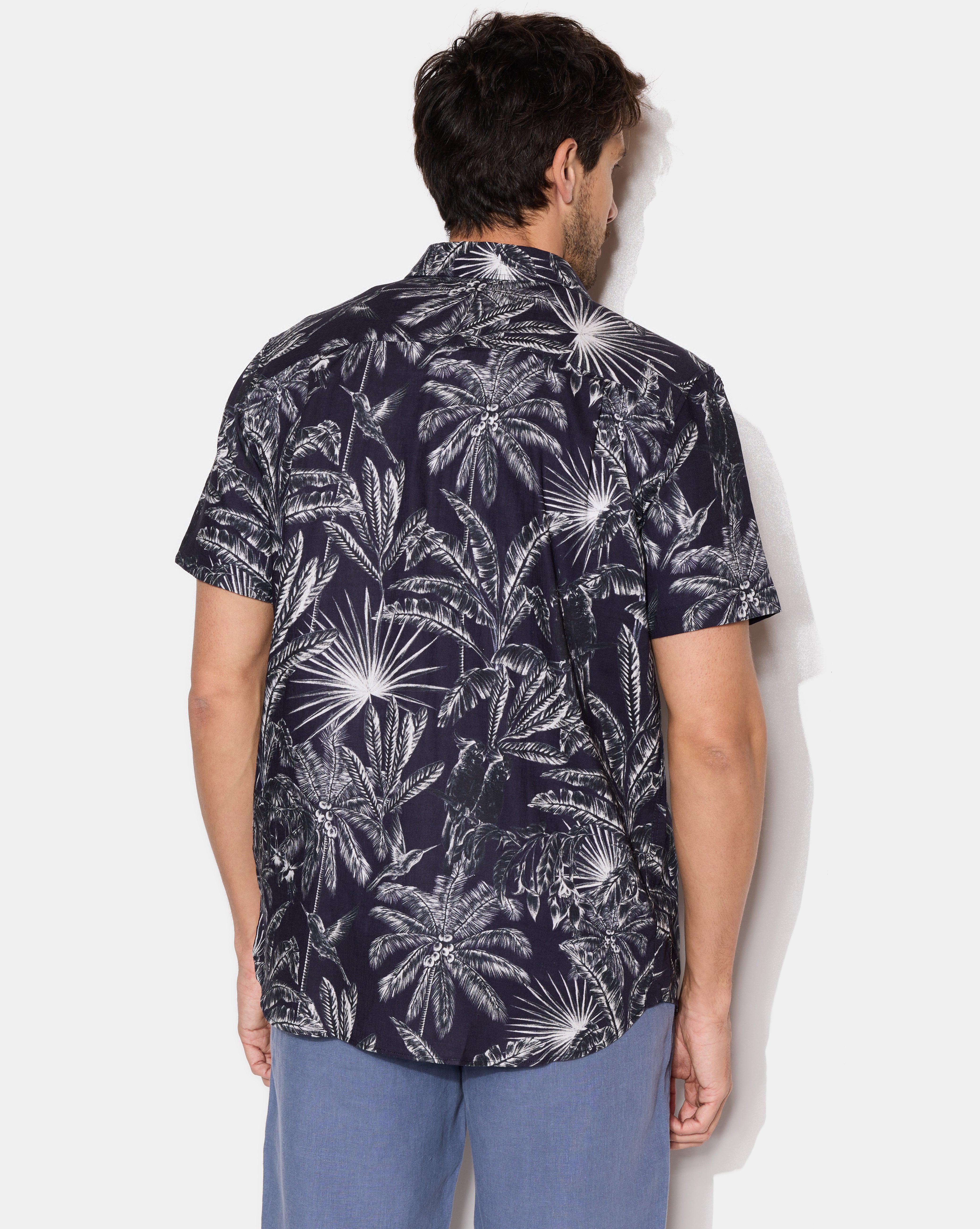 CHEMISE DOMINO BLEU MARINE