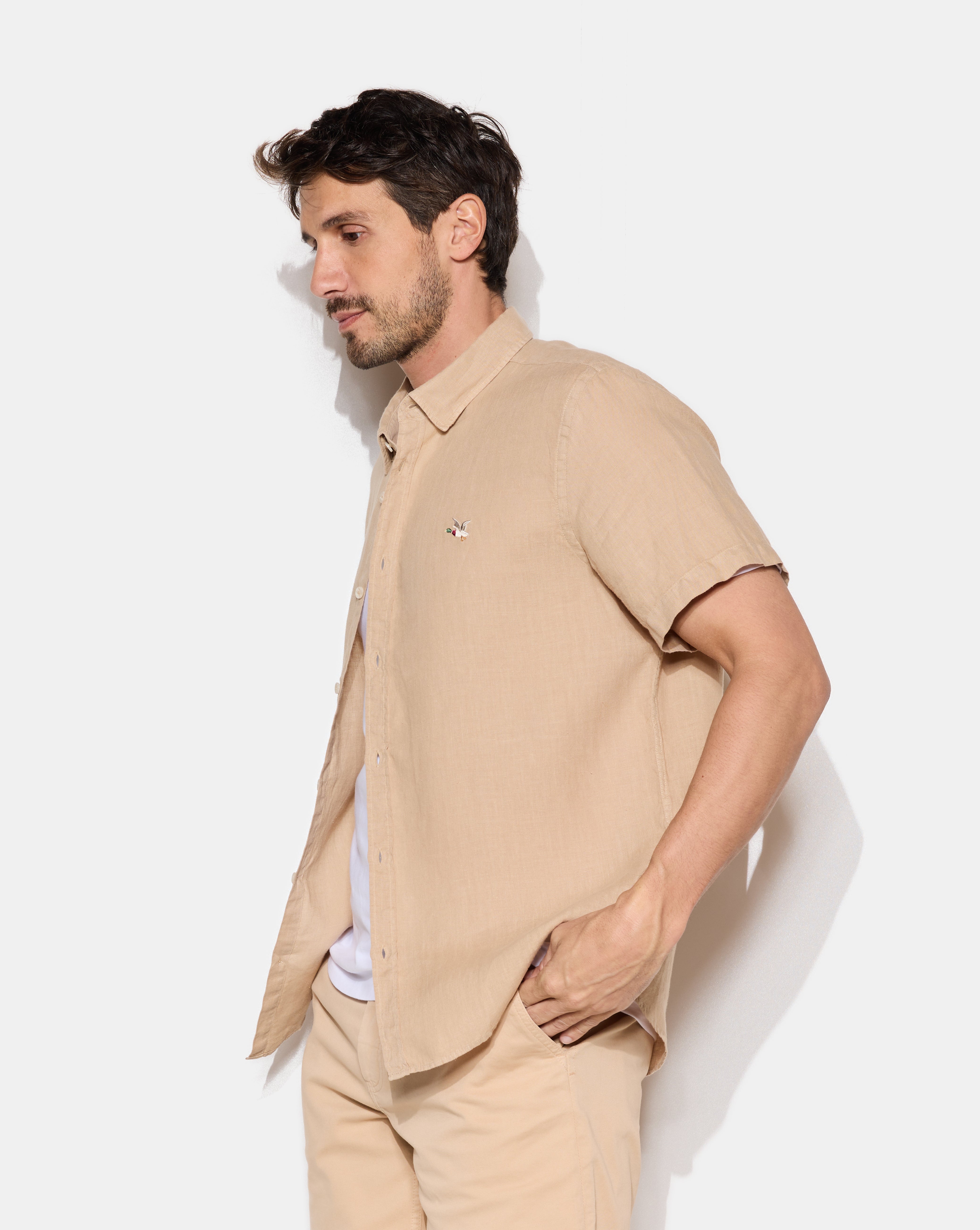LINO S/S SHIRT BEIGE