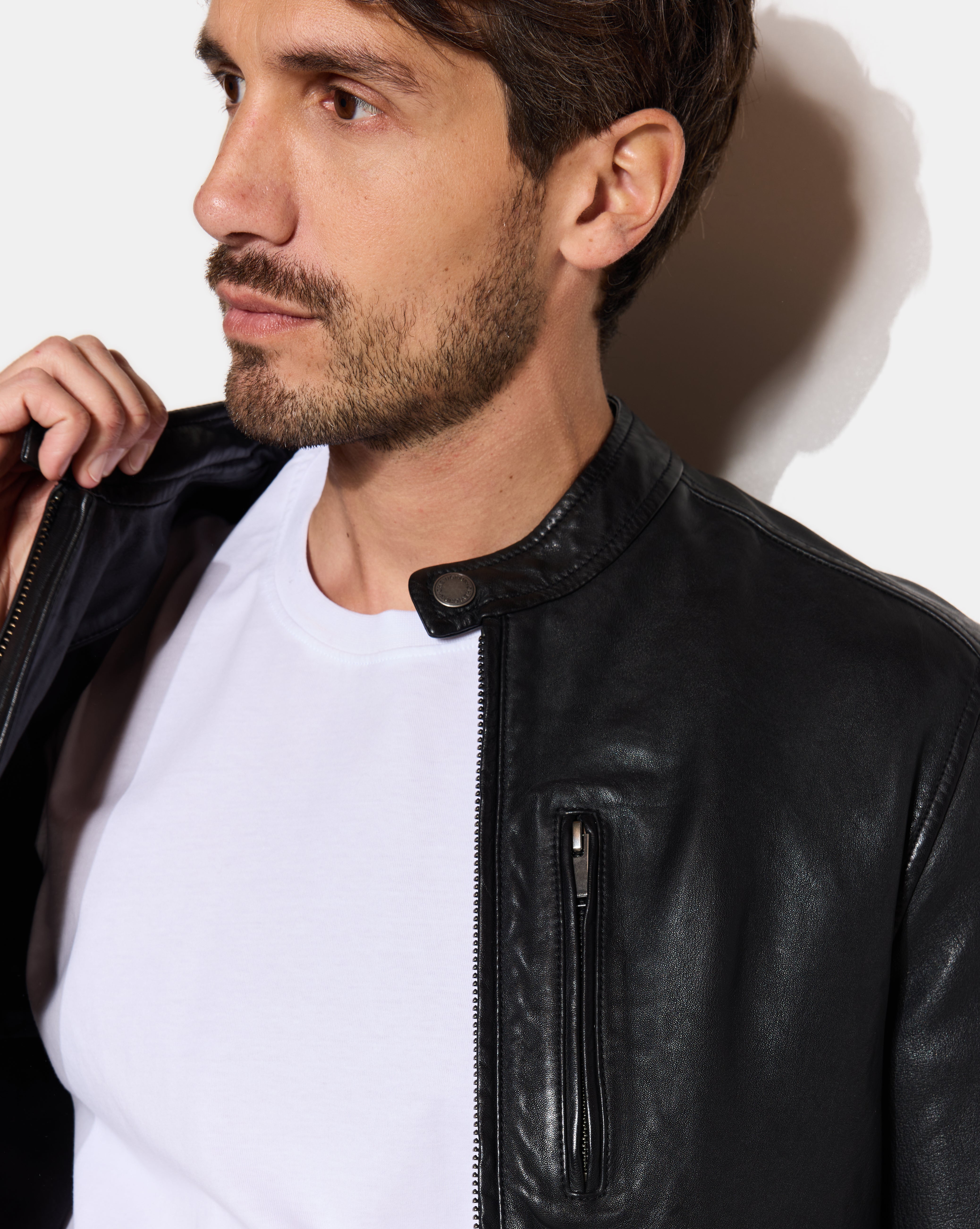 DUKE BLACK LEATHER JACKET