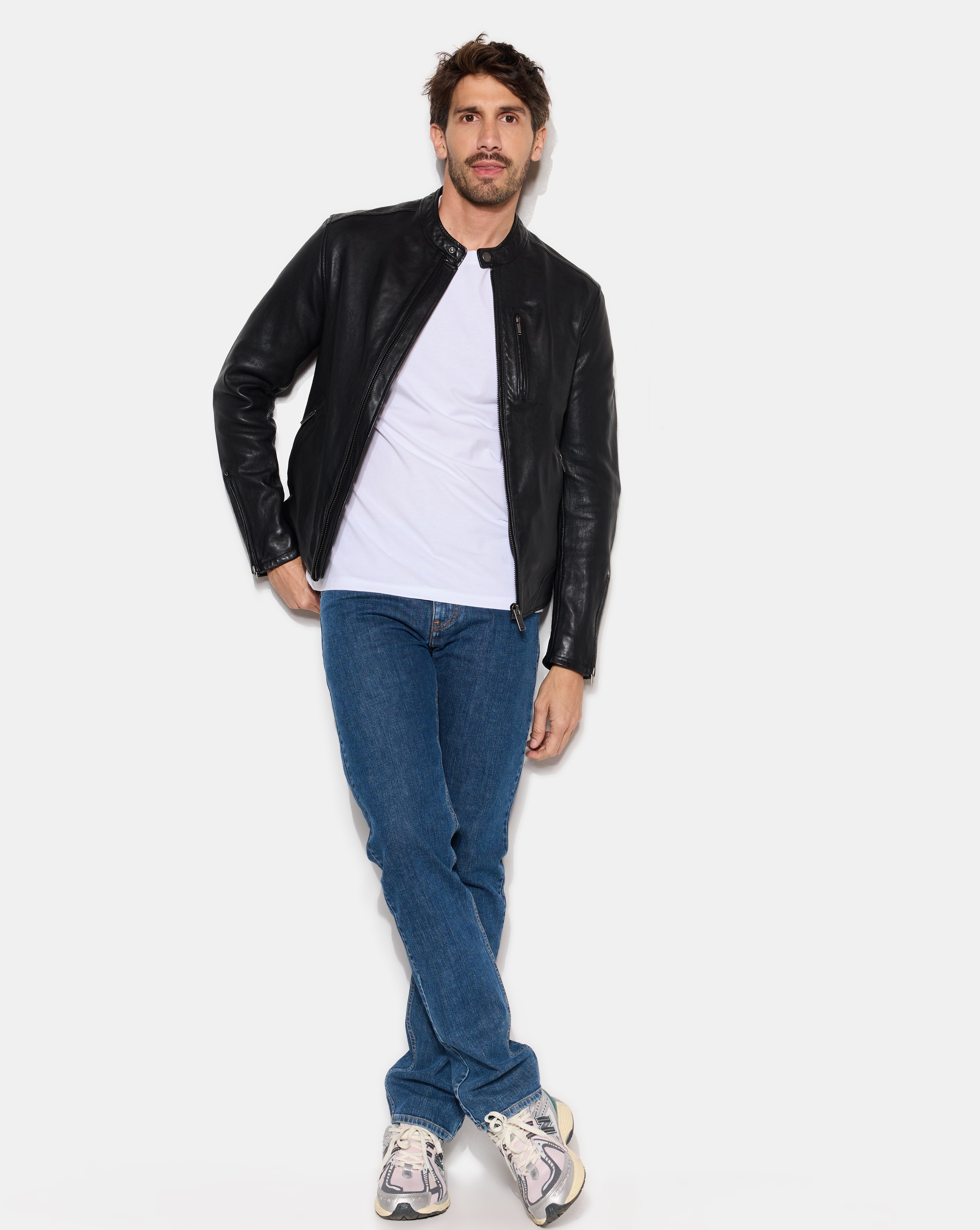 DUKE BLACK LEATHER JACKET