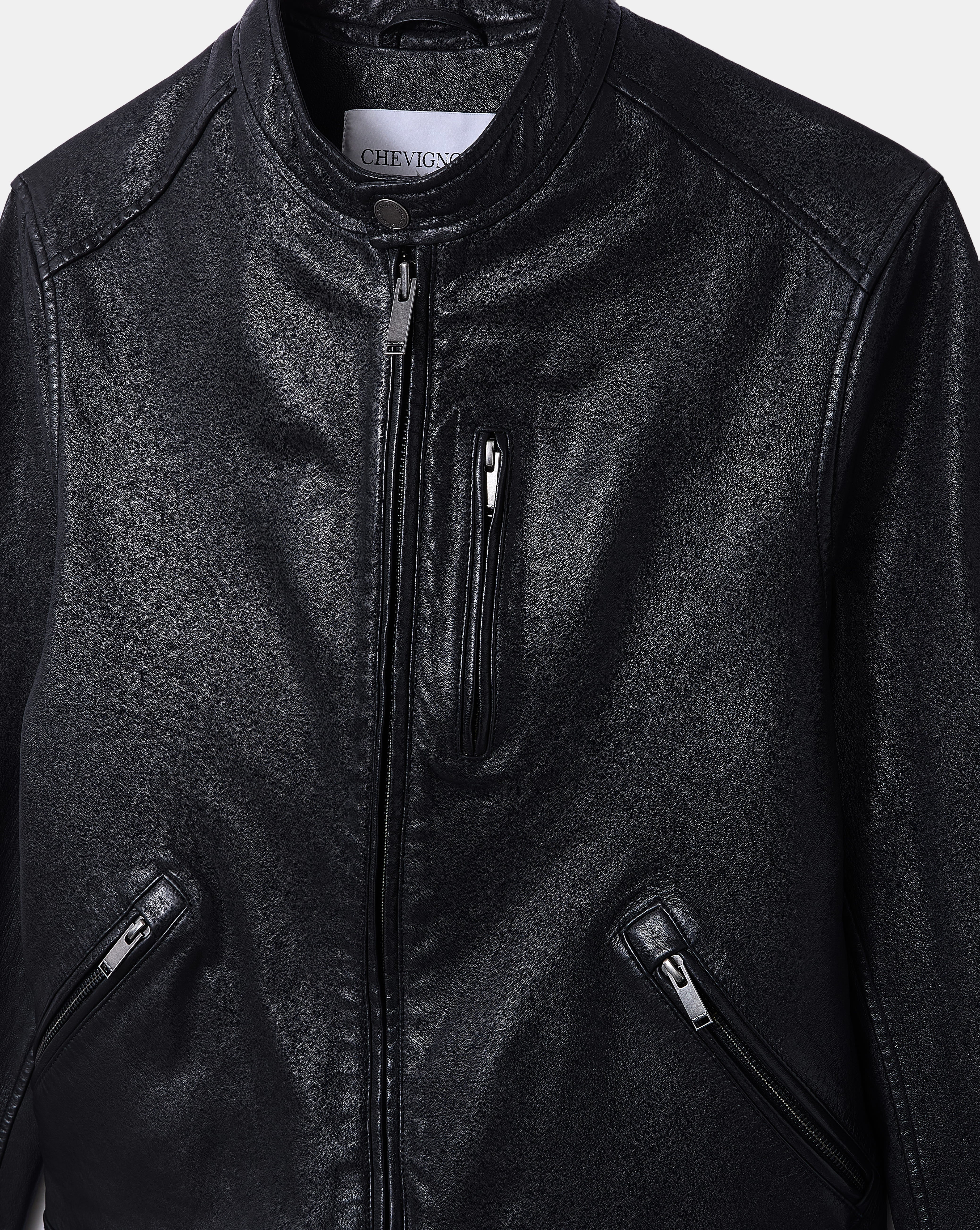 DUKE BLACK LEATHER JACKET