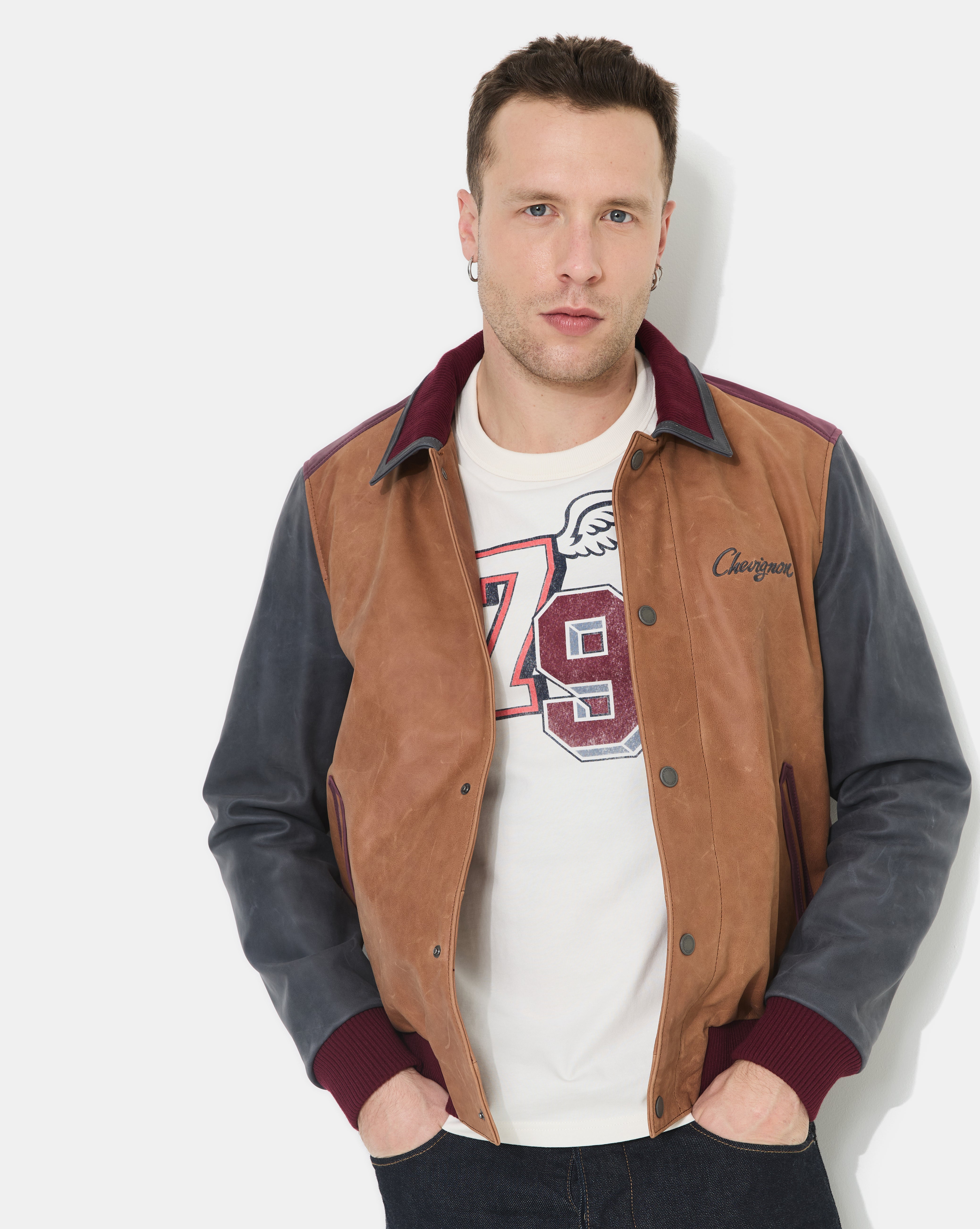 BLOUSON EN CUIR DEAREST BEIGE