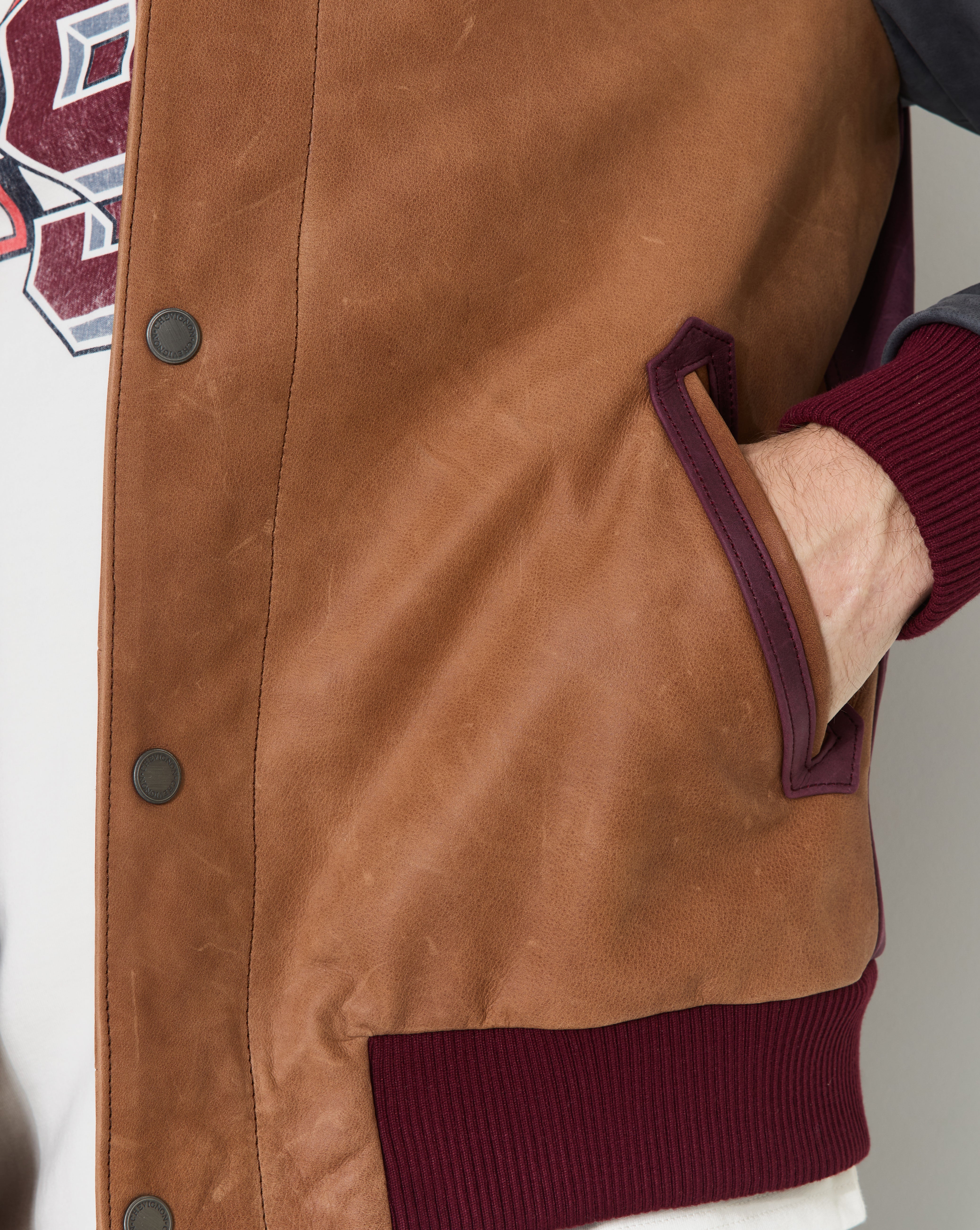 BLOUSON EN CUIR DEAREST BEIGE