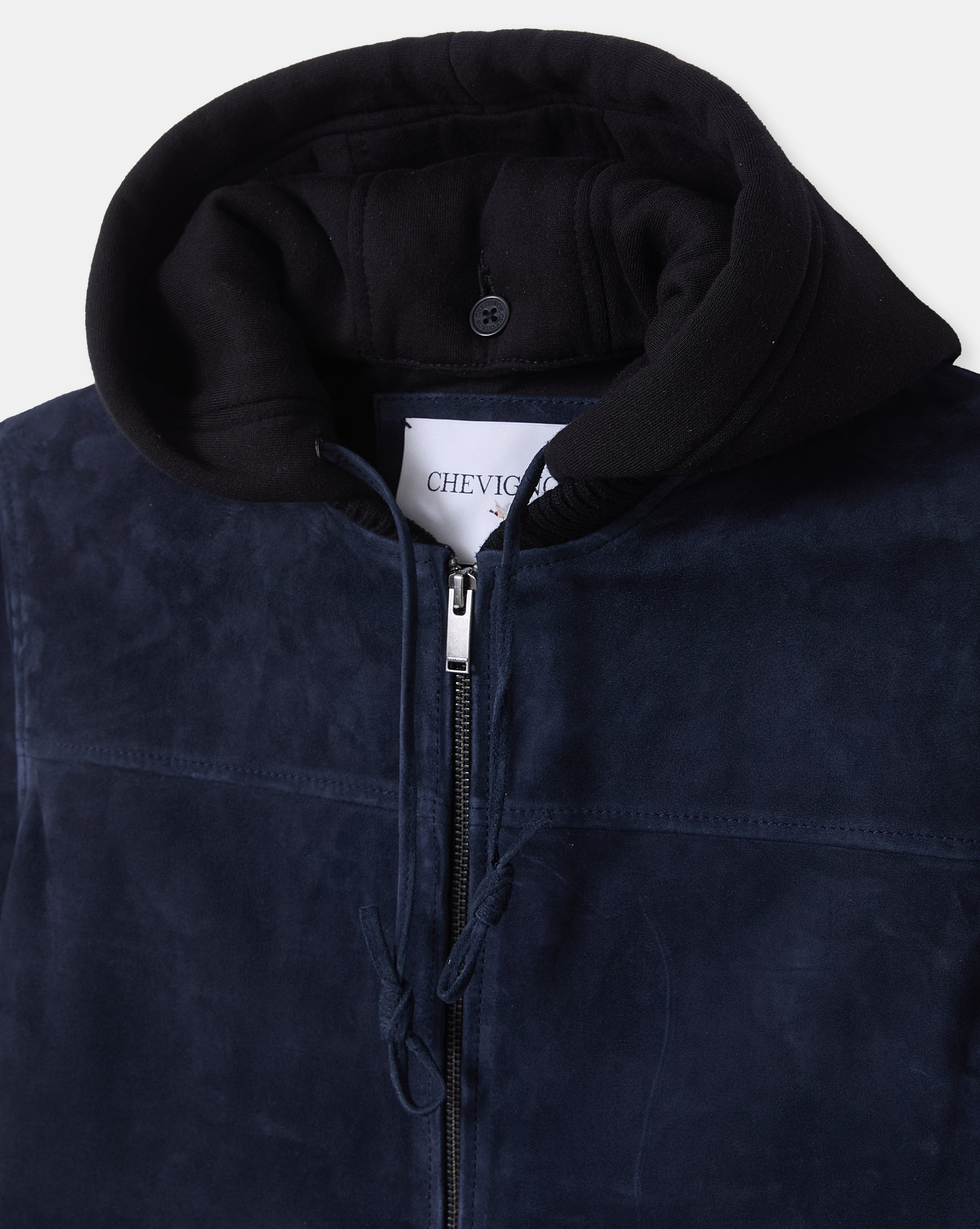 VESTE EN CUIR DJIBRIL SUEDE BLEU