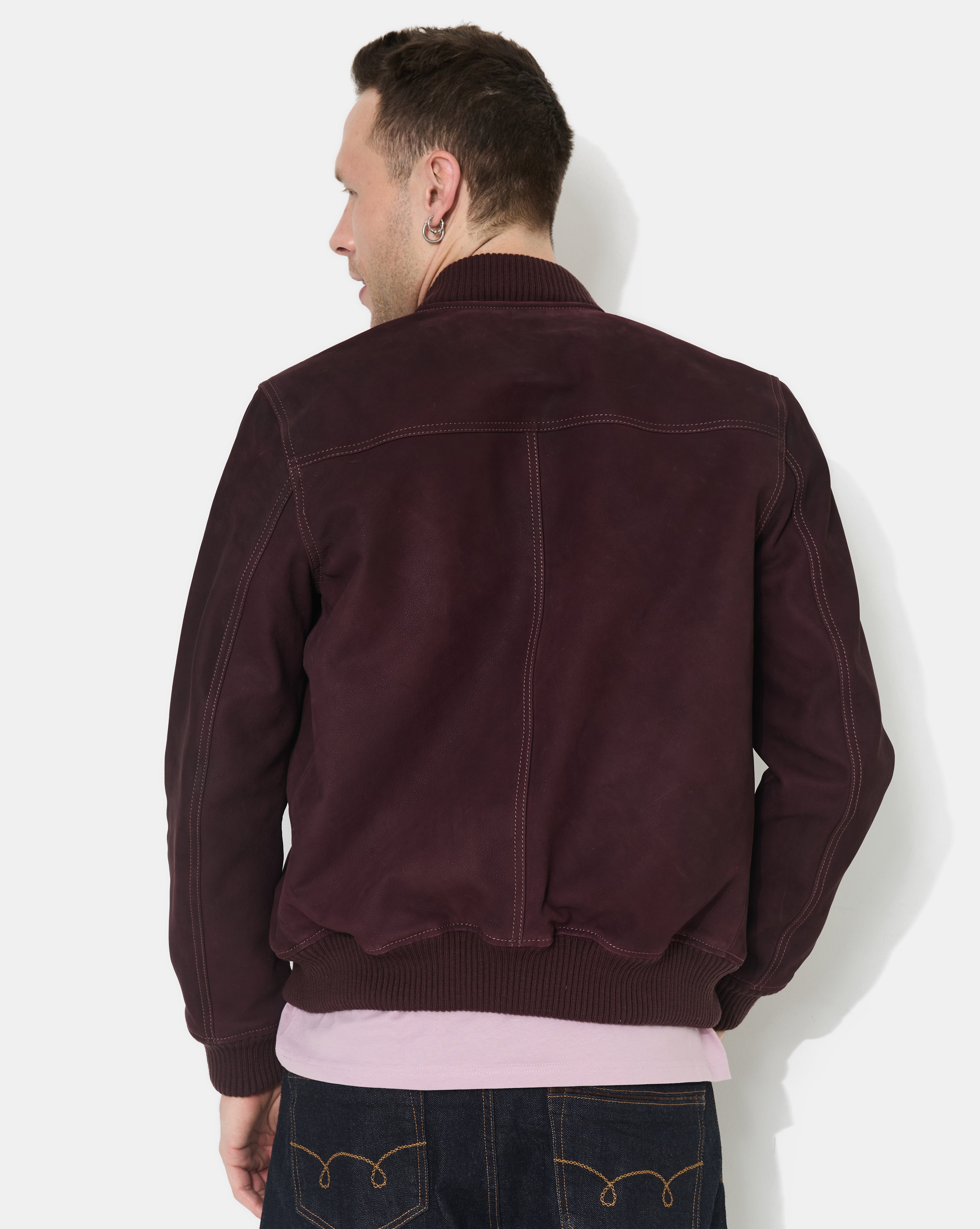 TEDDY EN CUIR DUSTY BURGUNDY