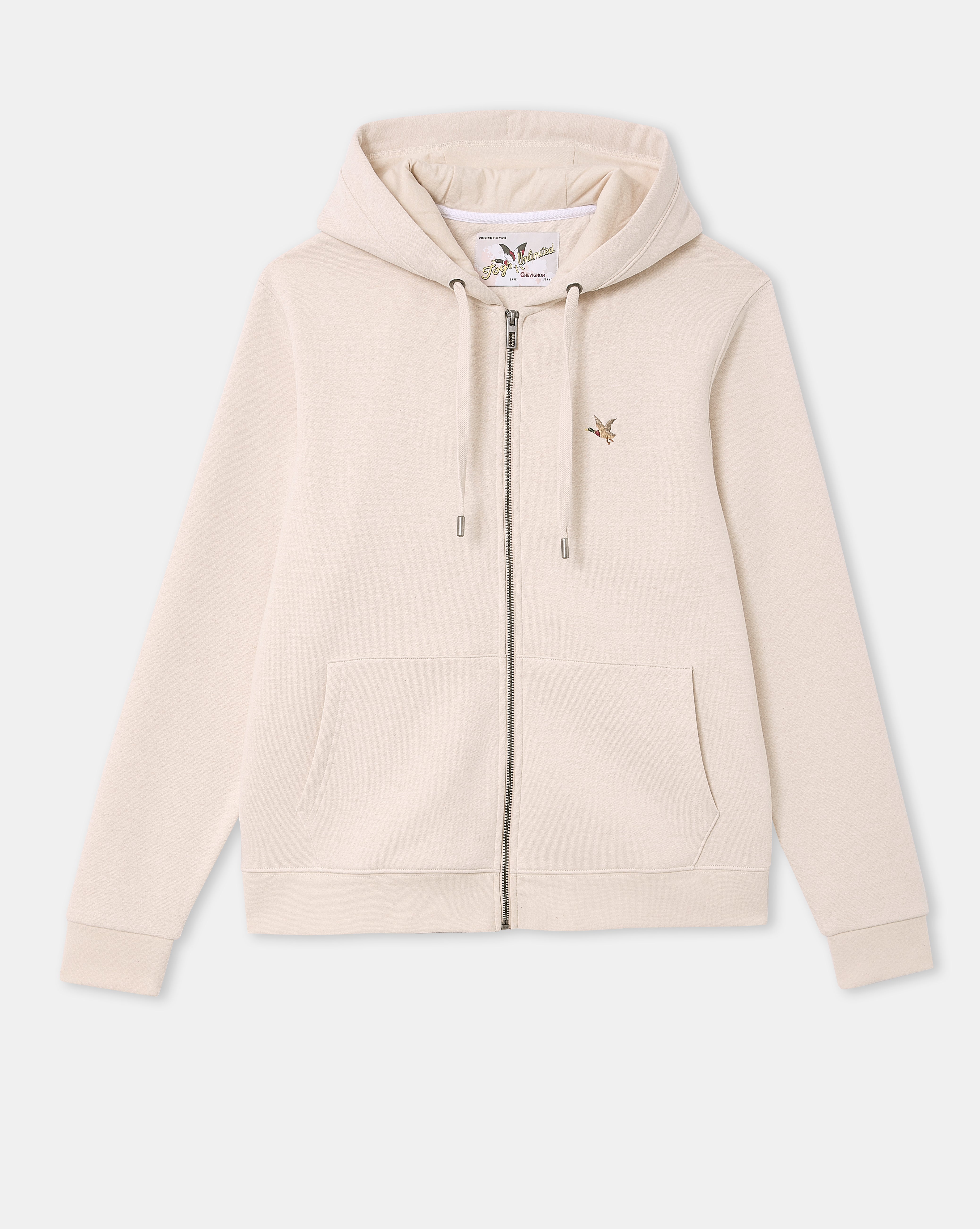 BEIGE CITY HOODED SWEATSHIRT