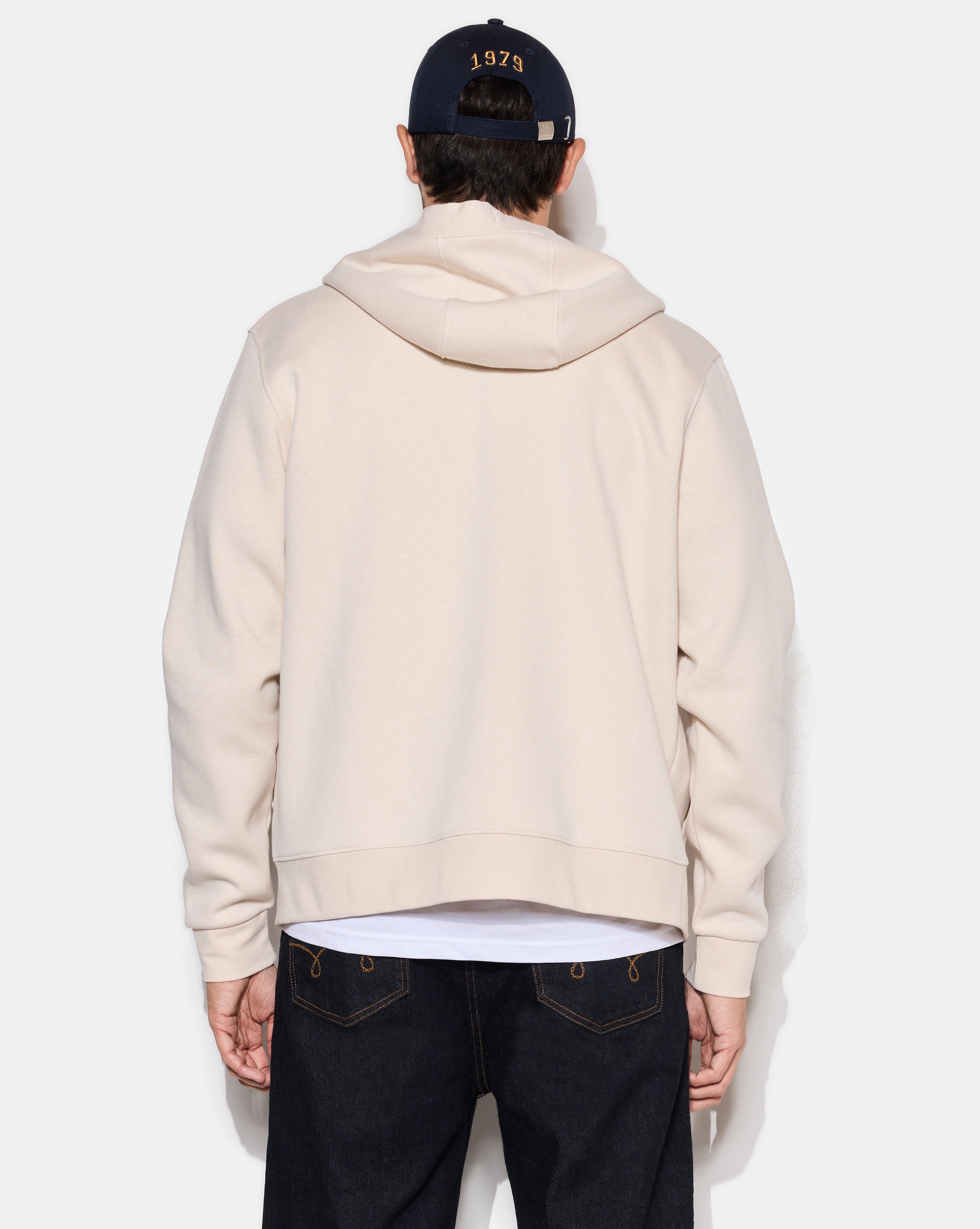 SWEATSHIRT CITY HOOD ZIPPE BEIGE