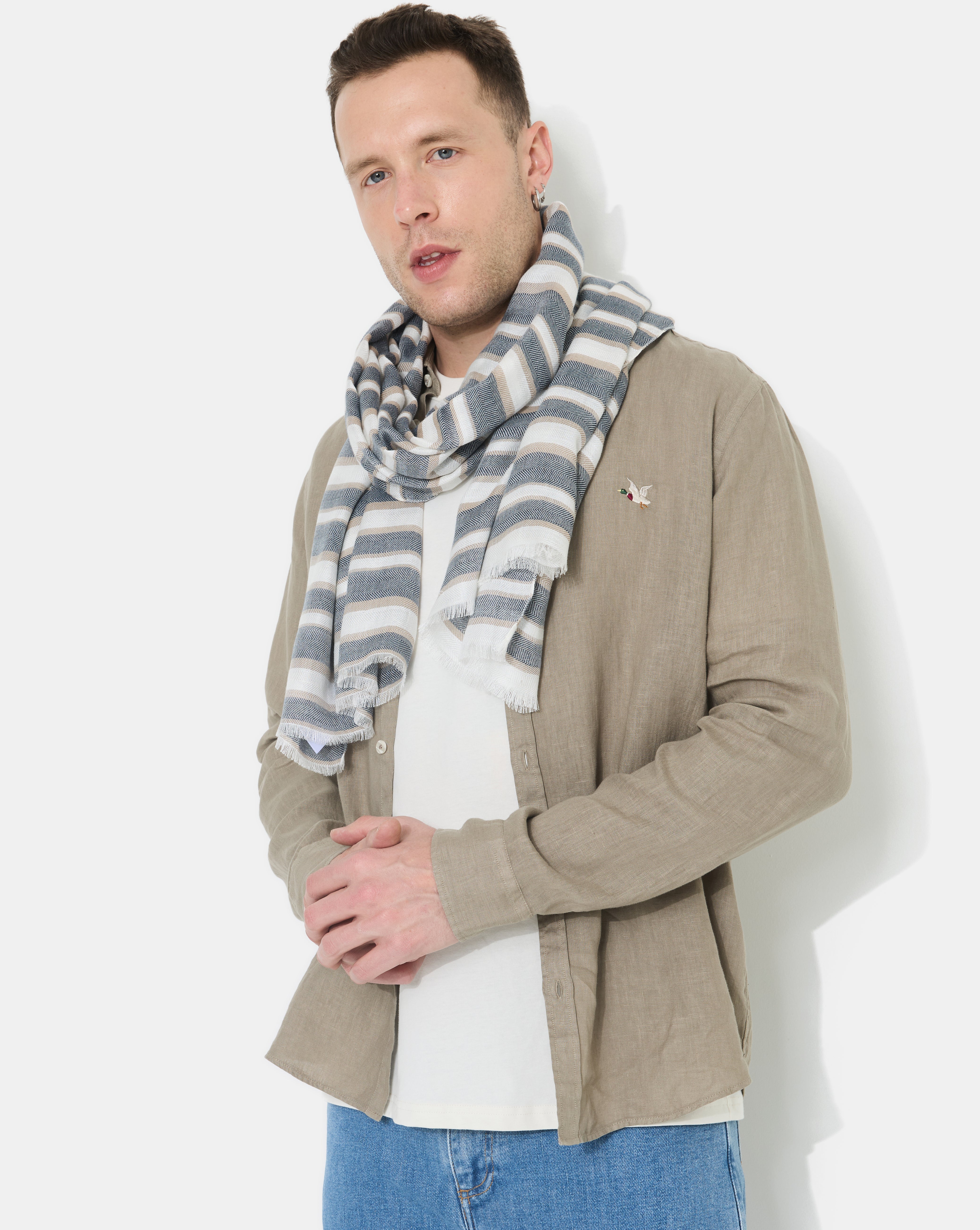 FOULARD DRAGO BLEU MARINE