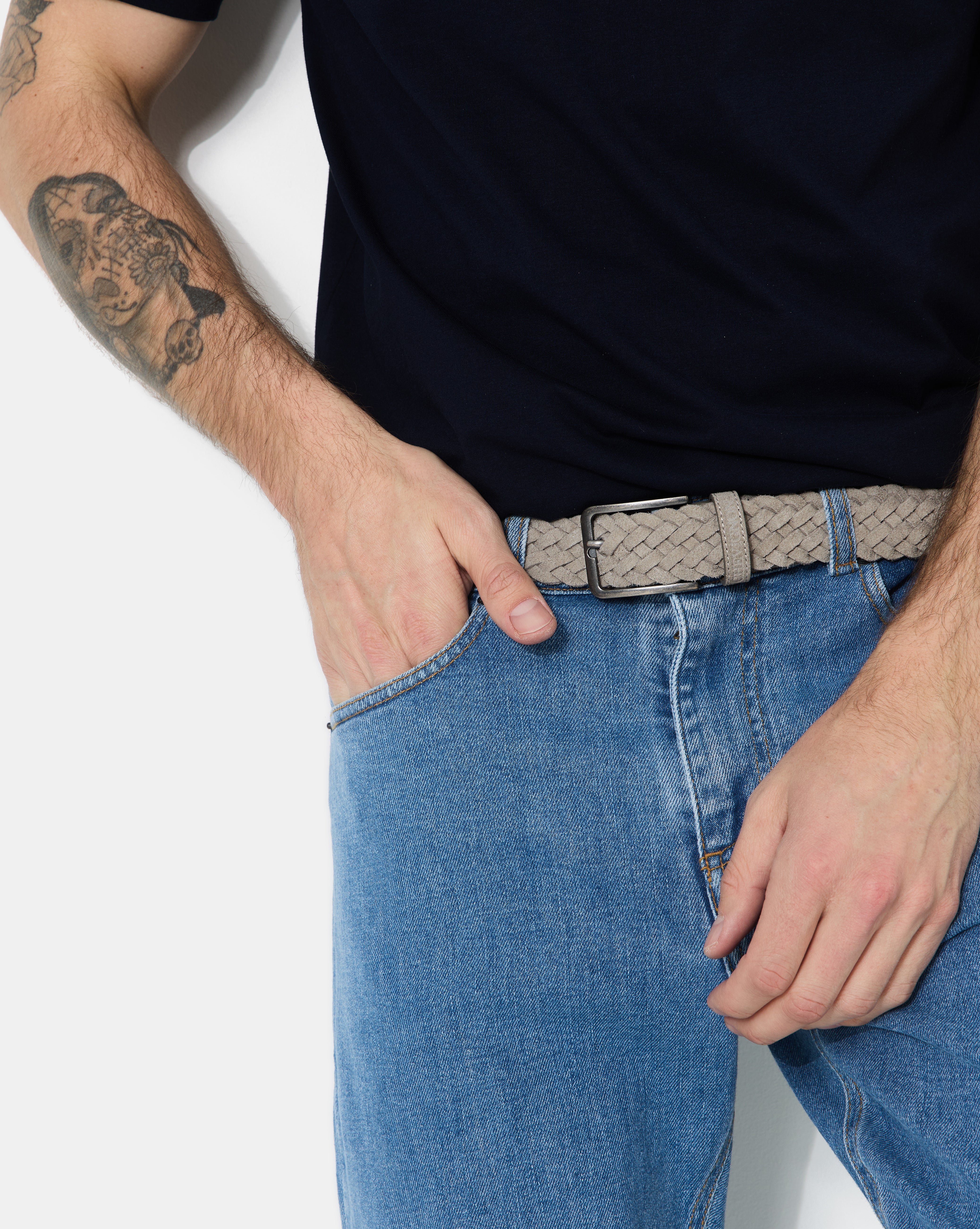 CEINTURE DOUBLE GRIS