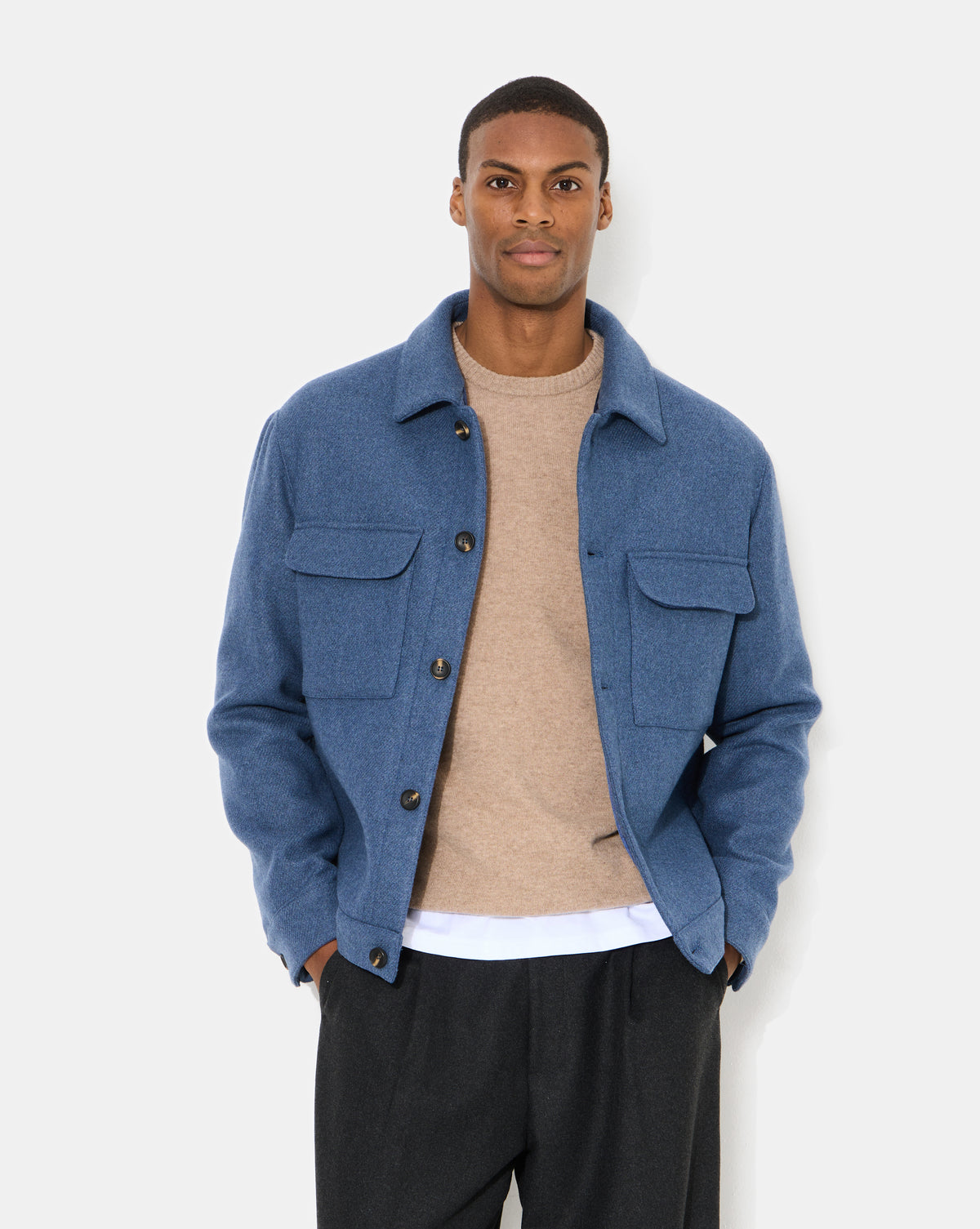 VESTE EN LAINE ELY NEW BLEU