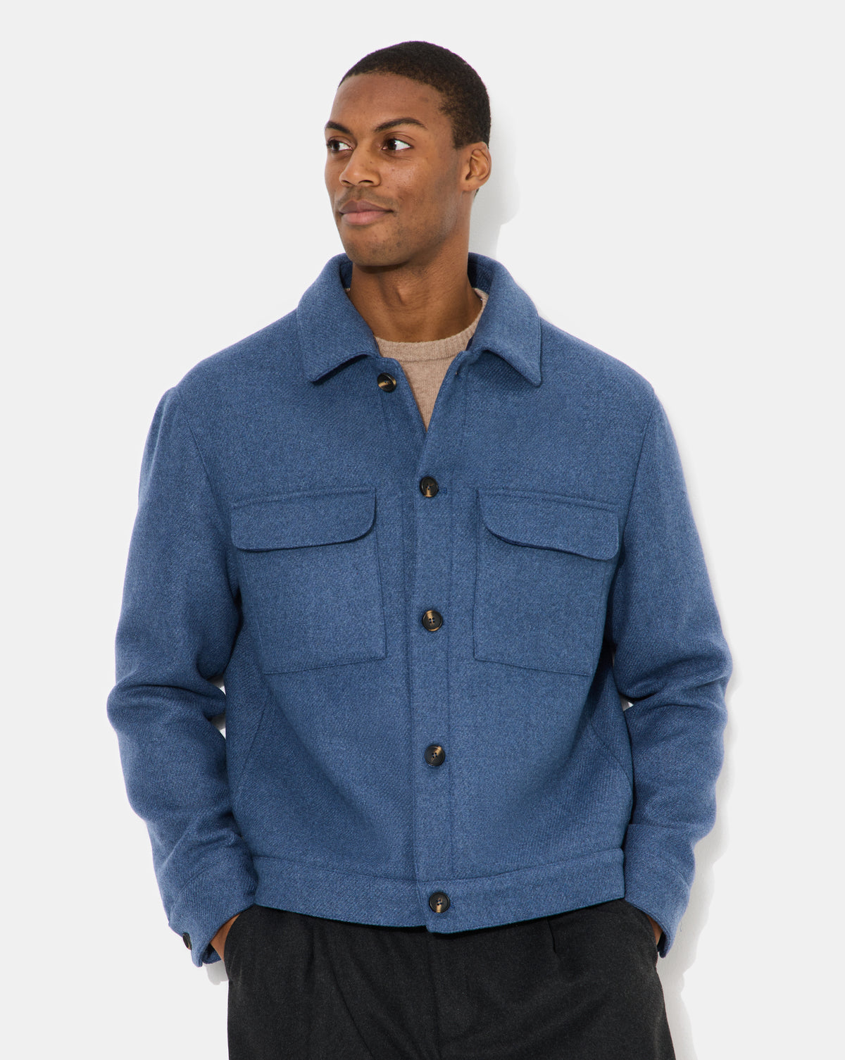 VESTE EN LAINE ELY NEW BLEU
