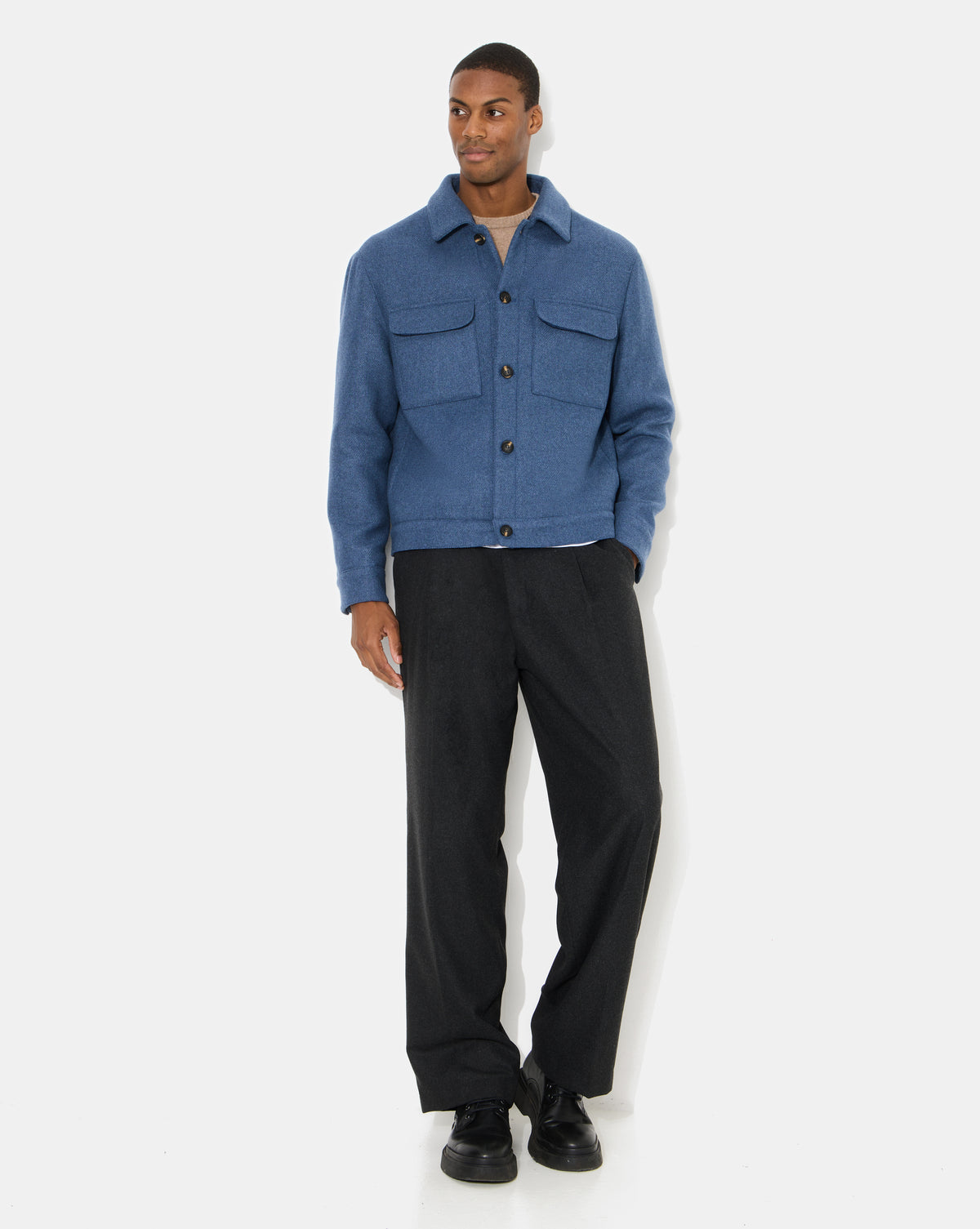 VESTE EN LAINE ELY NEW BLEU
