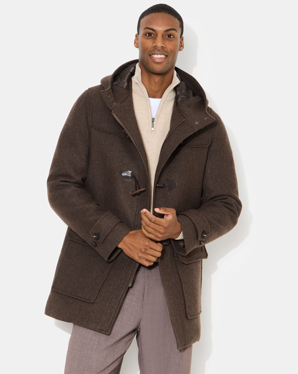 MANTEAU DUFFLE MARRON