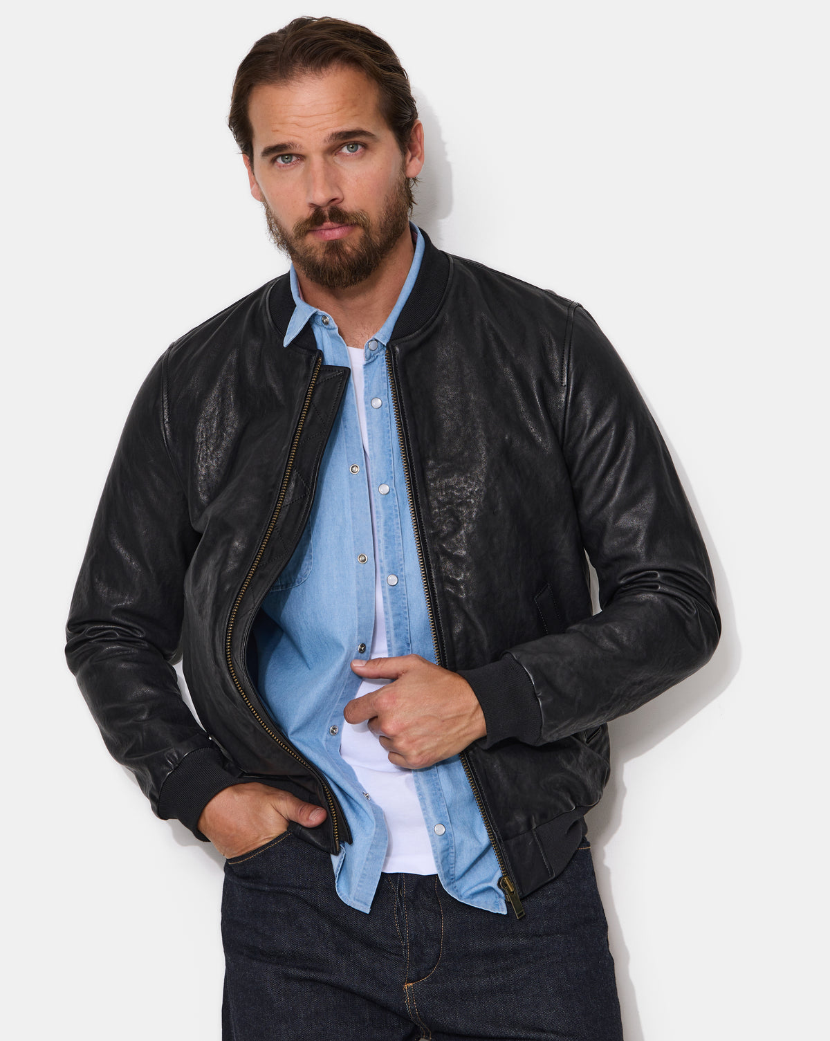 EMBER BLACK LEATHER JACKET