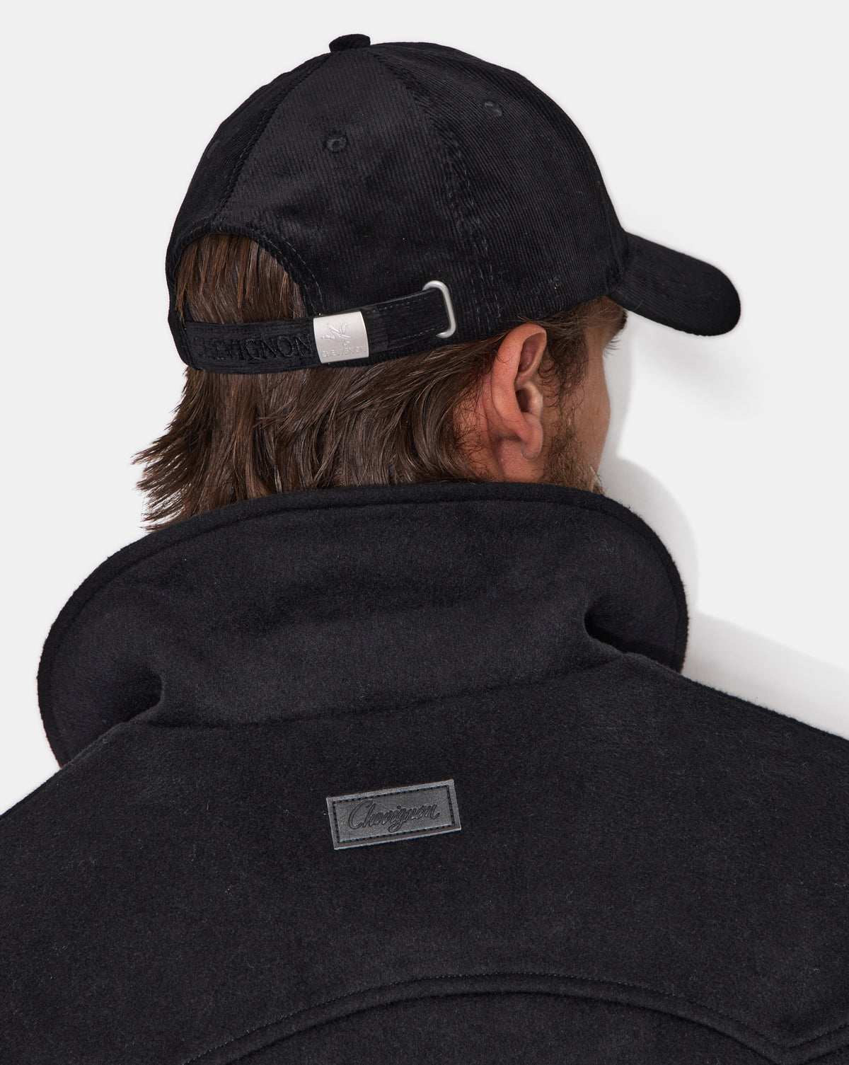 CASQUETTE EN VELOURS ELVET NOIR