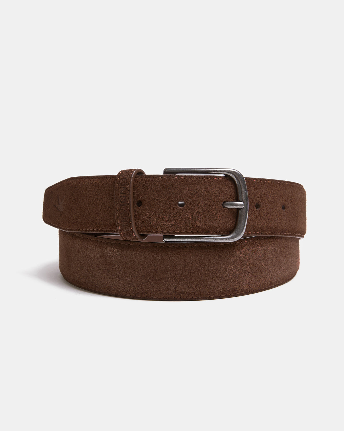CEINTURE EN CUIR SUÉDÉ EQUINOX MARRON